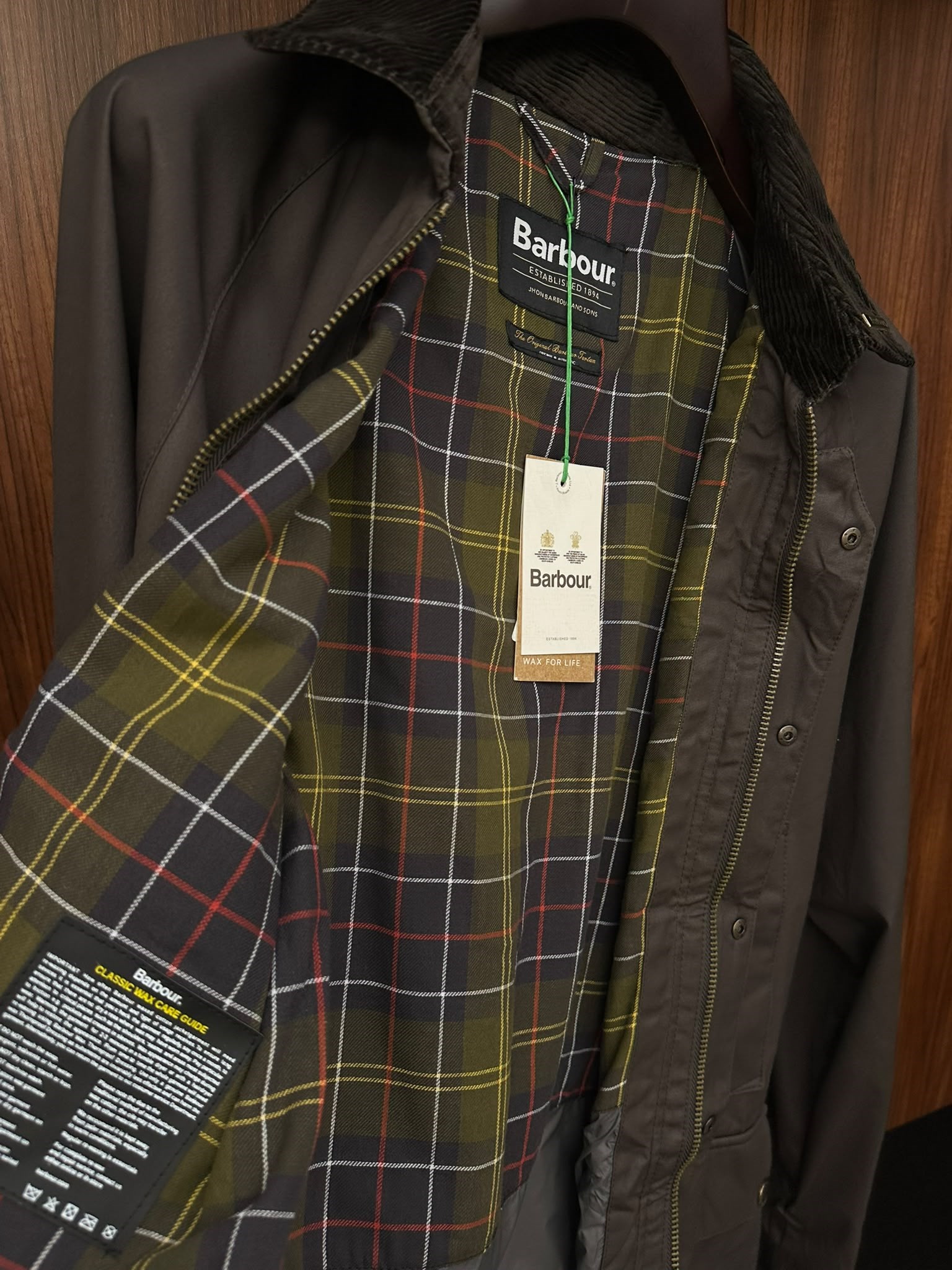 Modern Beaufort Check Wax Ceket