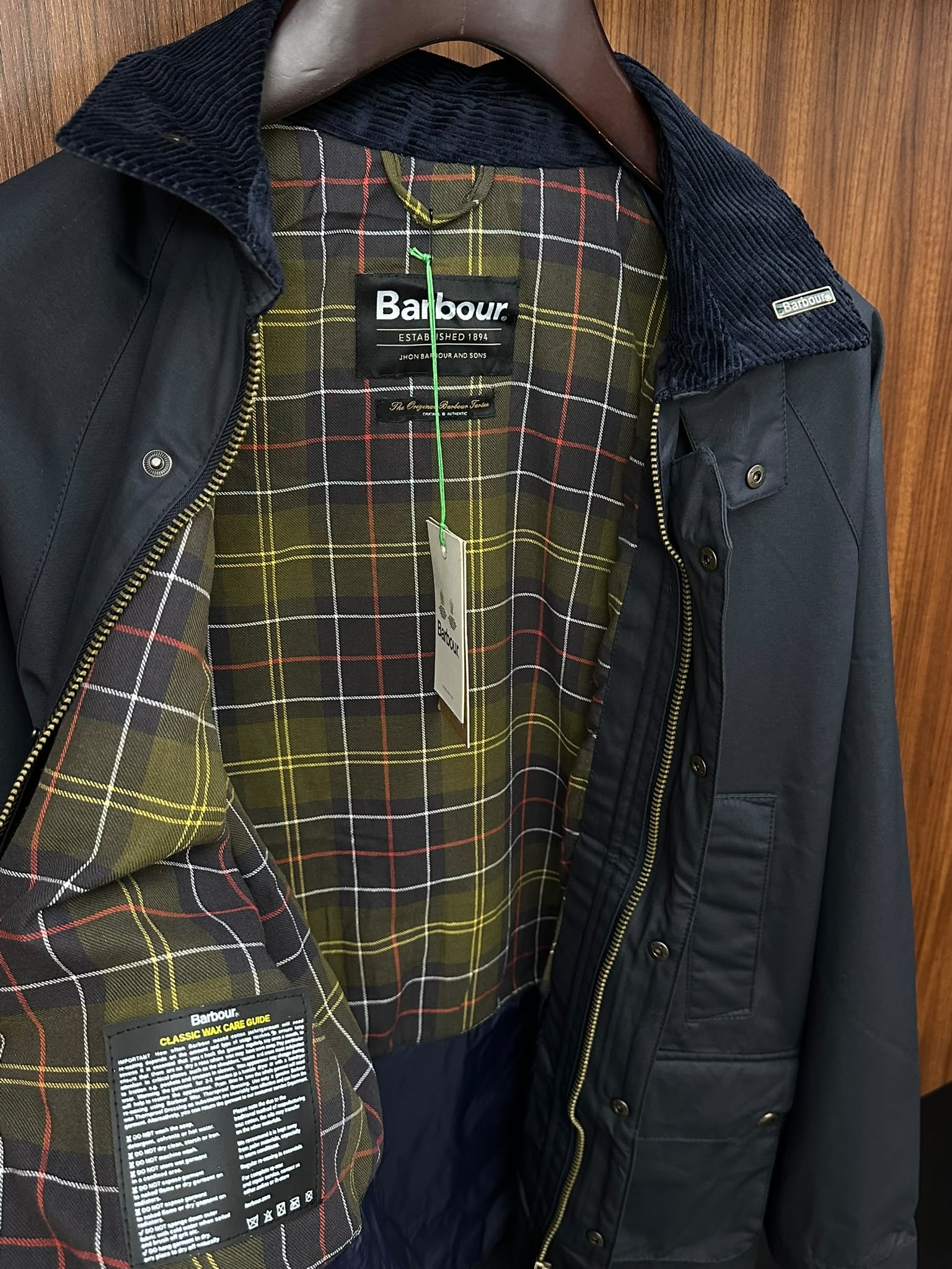 Modern Beaufort Check Wax Ceket