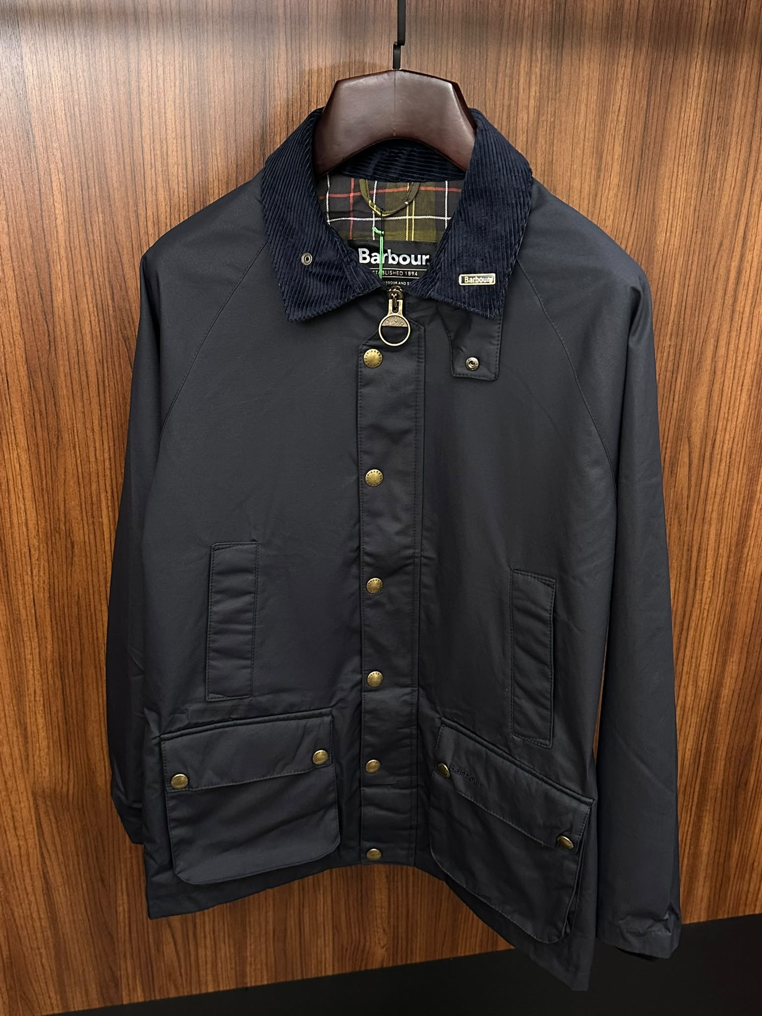 Modern Beaufort Check Wax Ceket