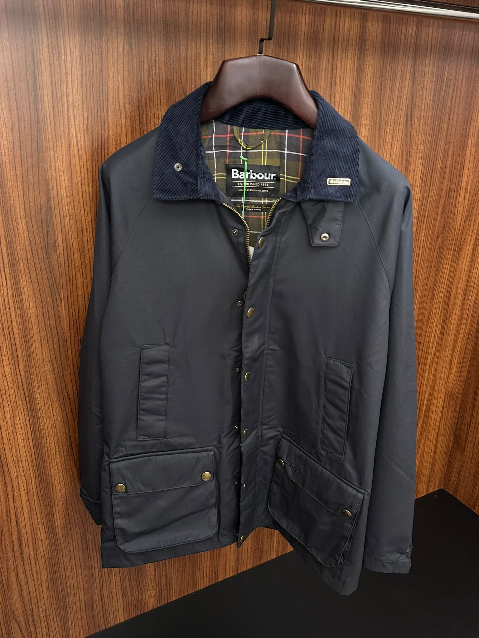 Modern Beaufort Check Wax Ceket