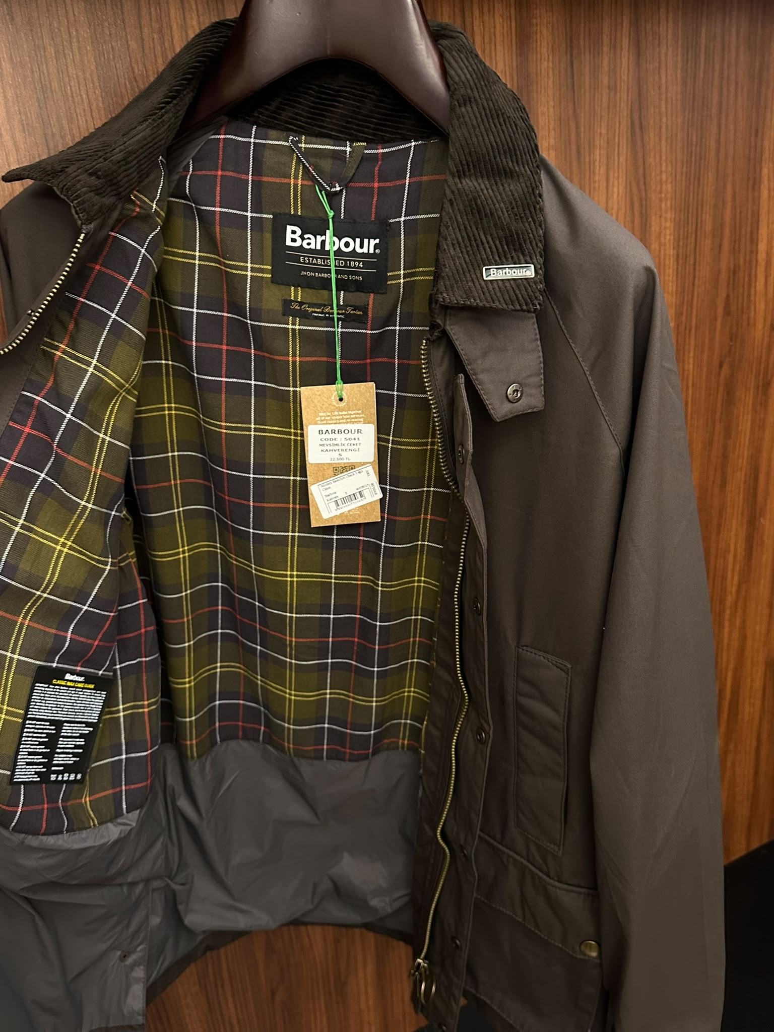 Modern Beaufort Check Wax Ceket