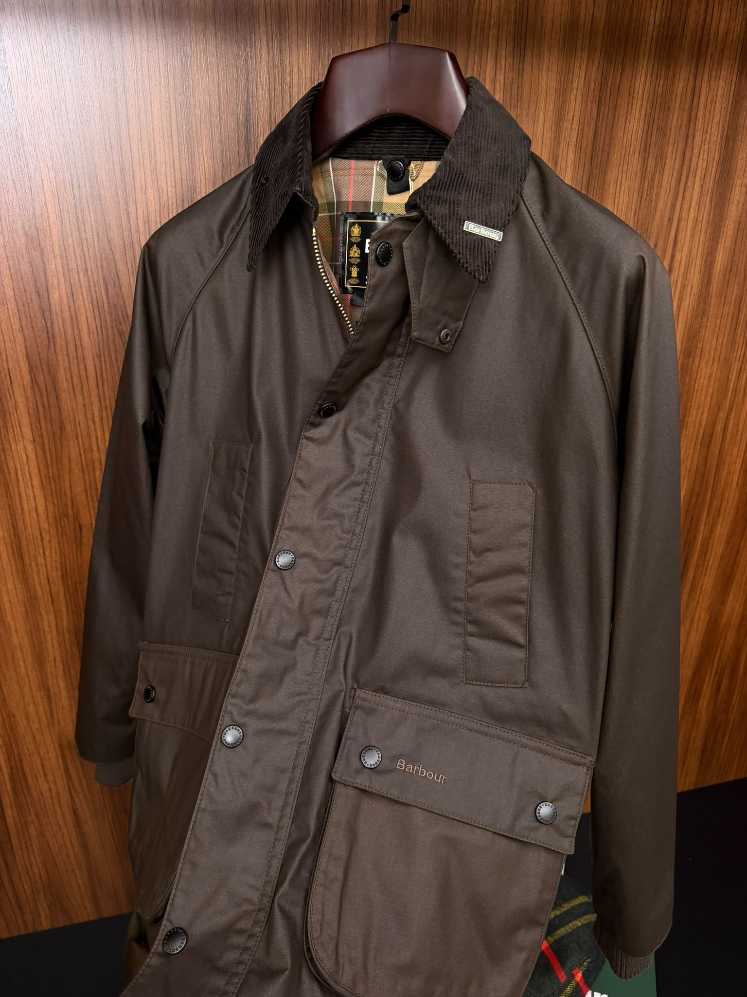 Modern Beaufort Check Yağlı Ceket
