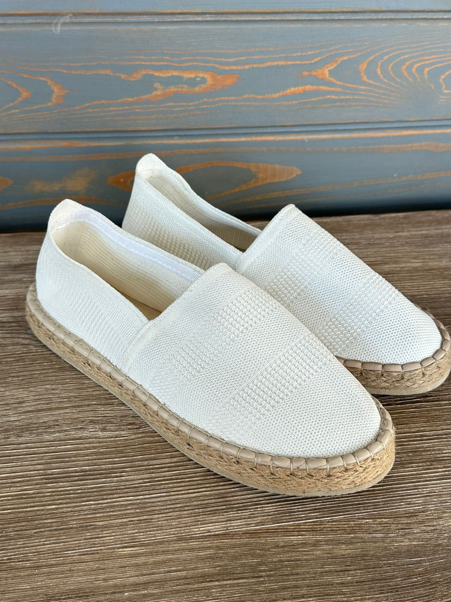 Hasır Taban Keten Espadril