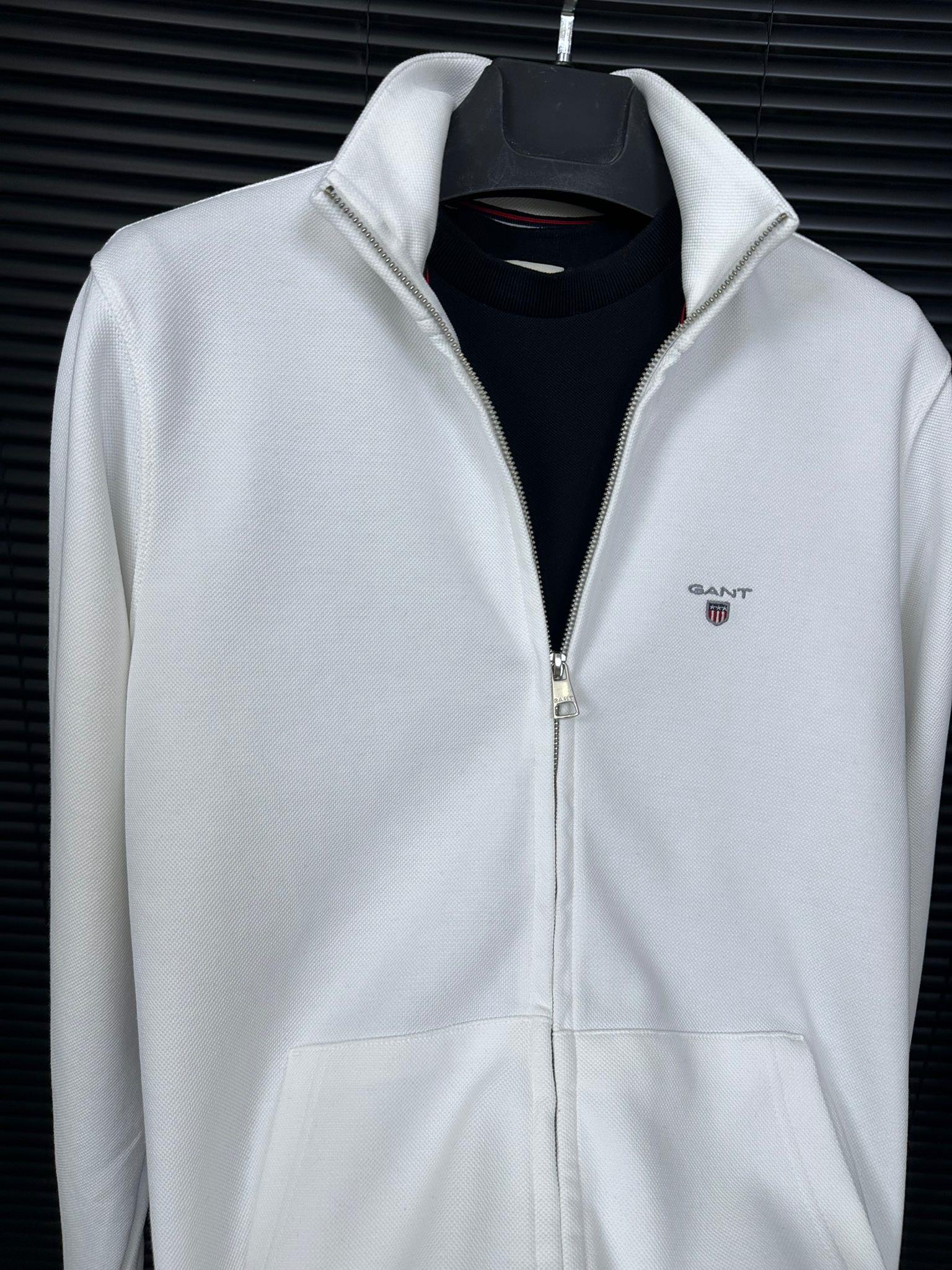 Nakış Logolu Waffle Kumaş Fermuarlı Sweatshirt