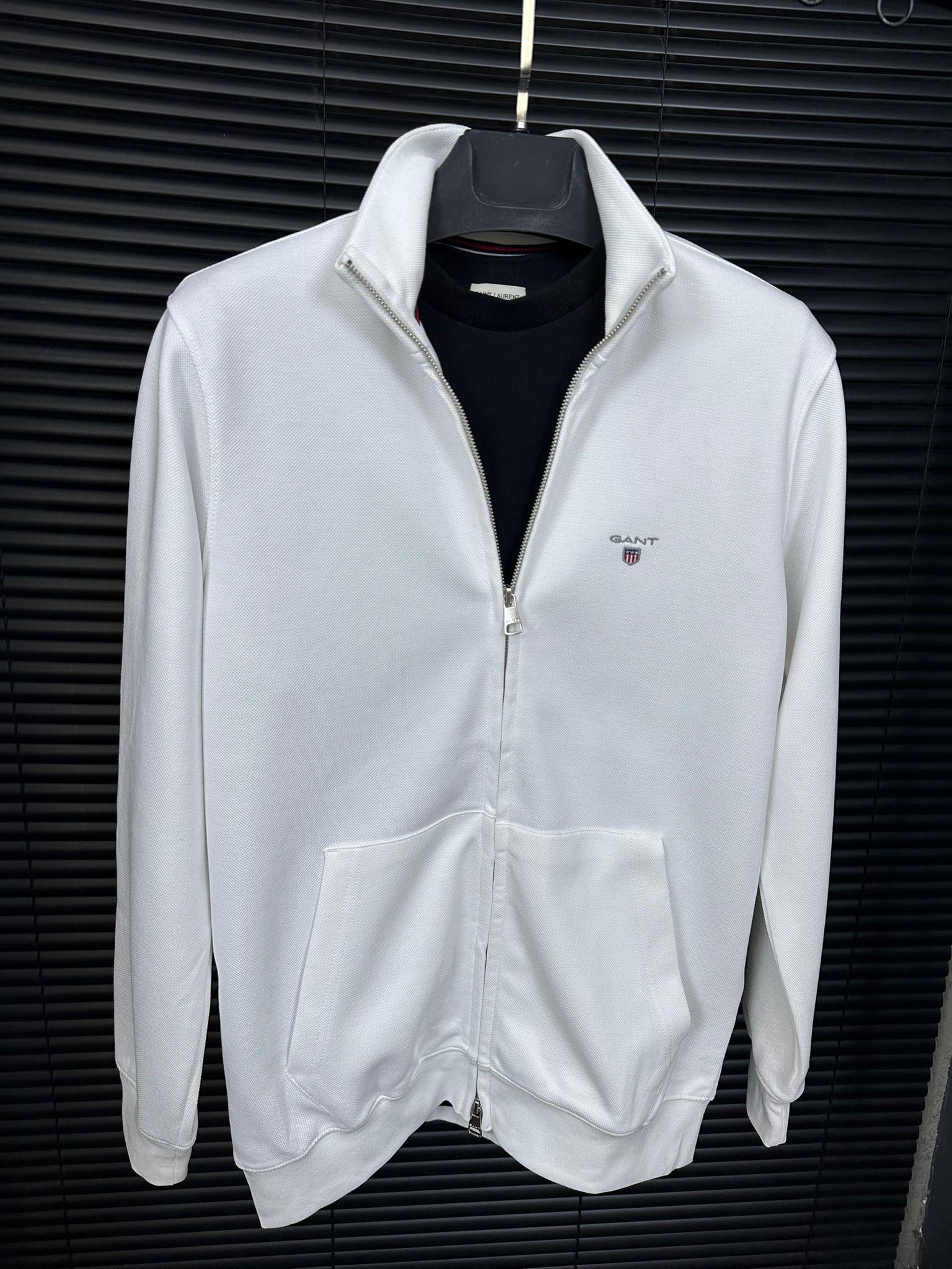 Nakış Logolu Waffle Kumaş Fermuarlı Sweatshirt