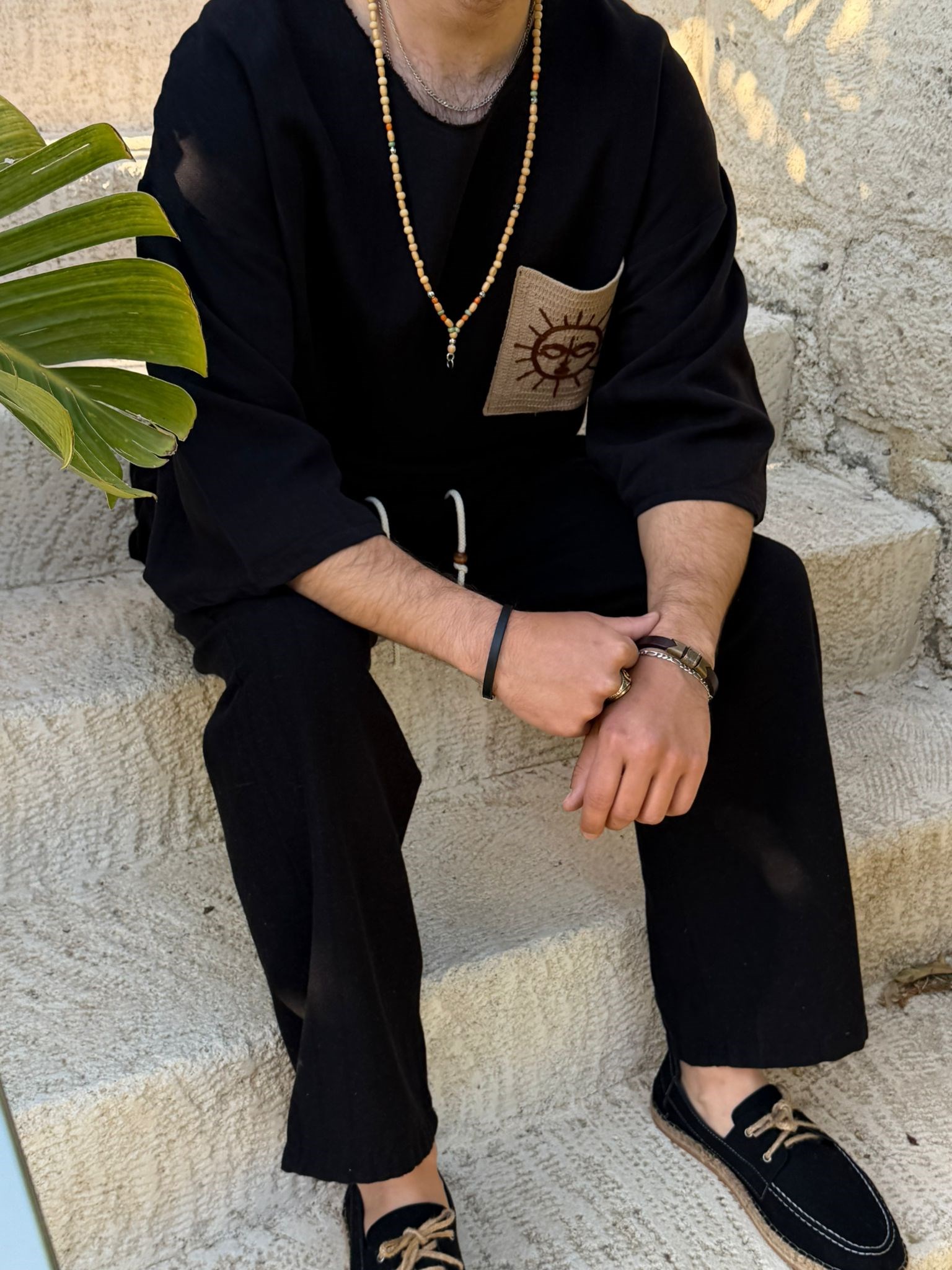 Aktacu Keten Baggy Pantolon