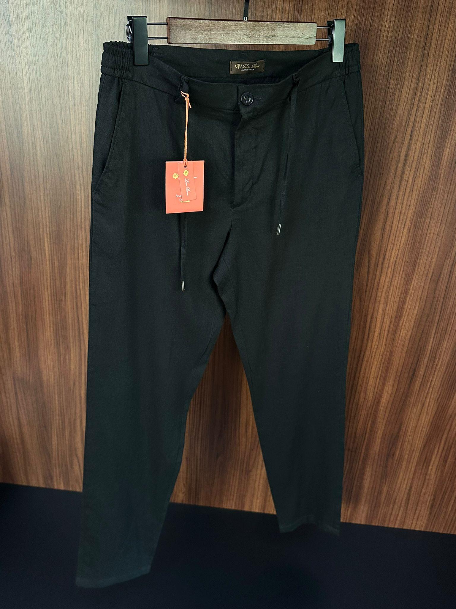 Beli Lastikli İpli Keten Pantolon