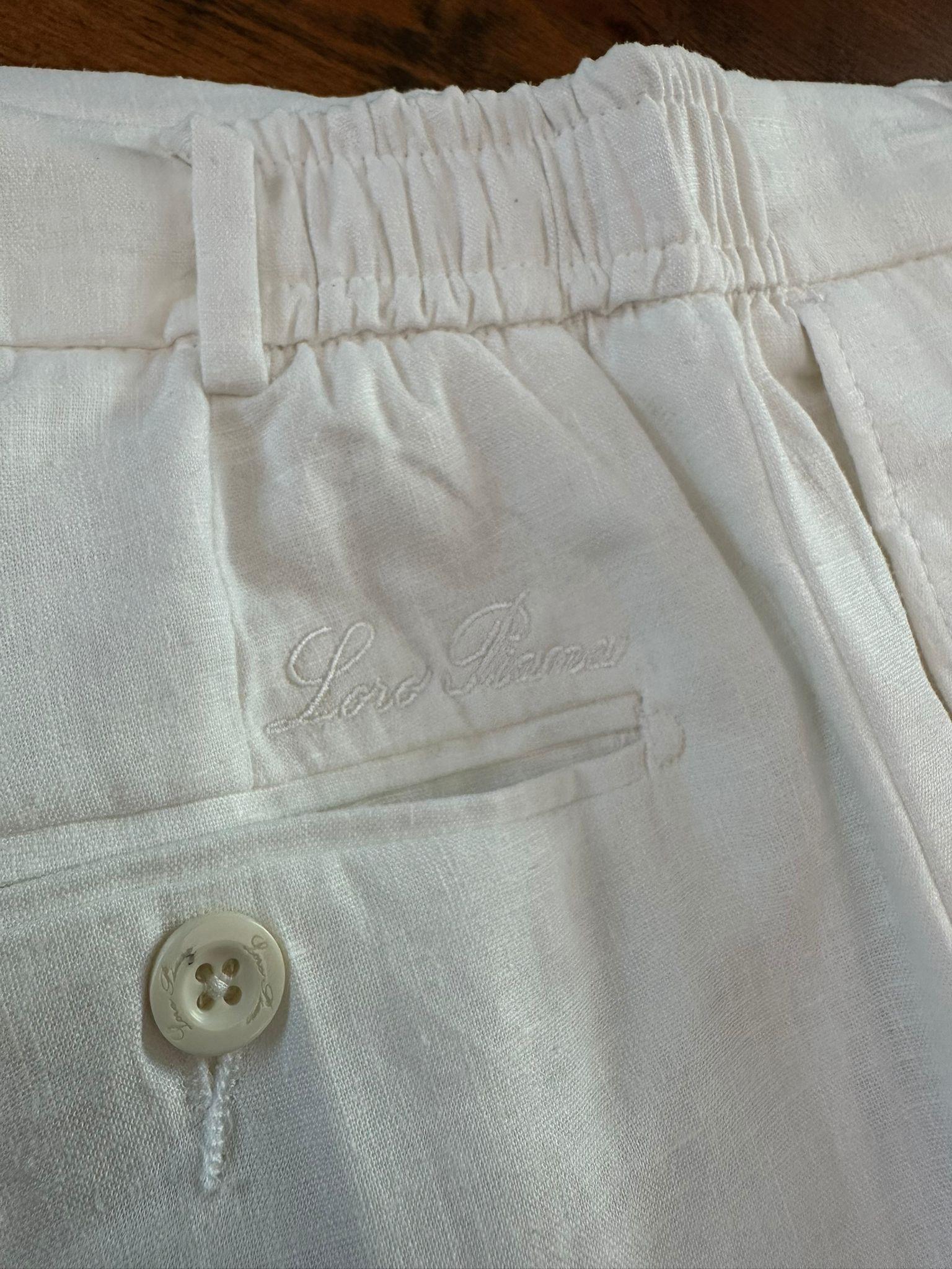 Beli Lastikli İpli Keten Pantolon