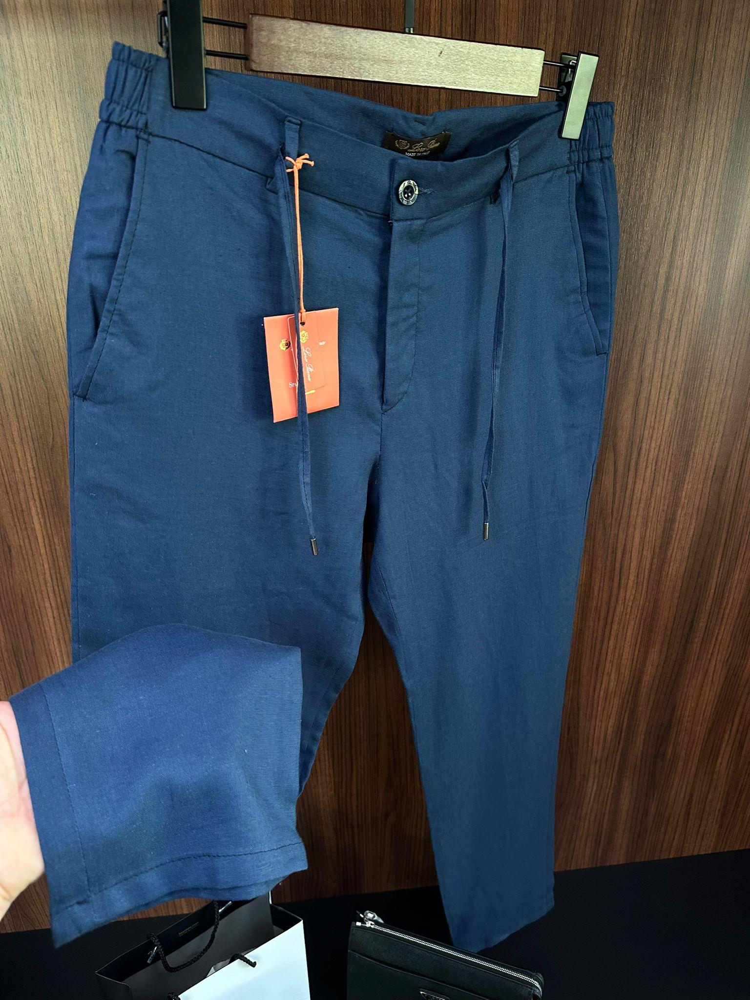 Beli Lastikli İpli Keten Pantolon