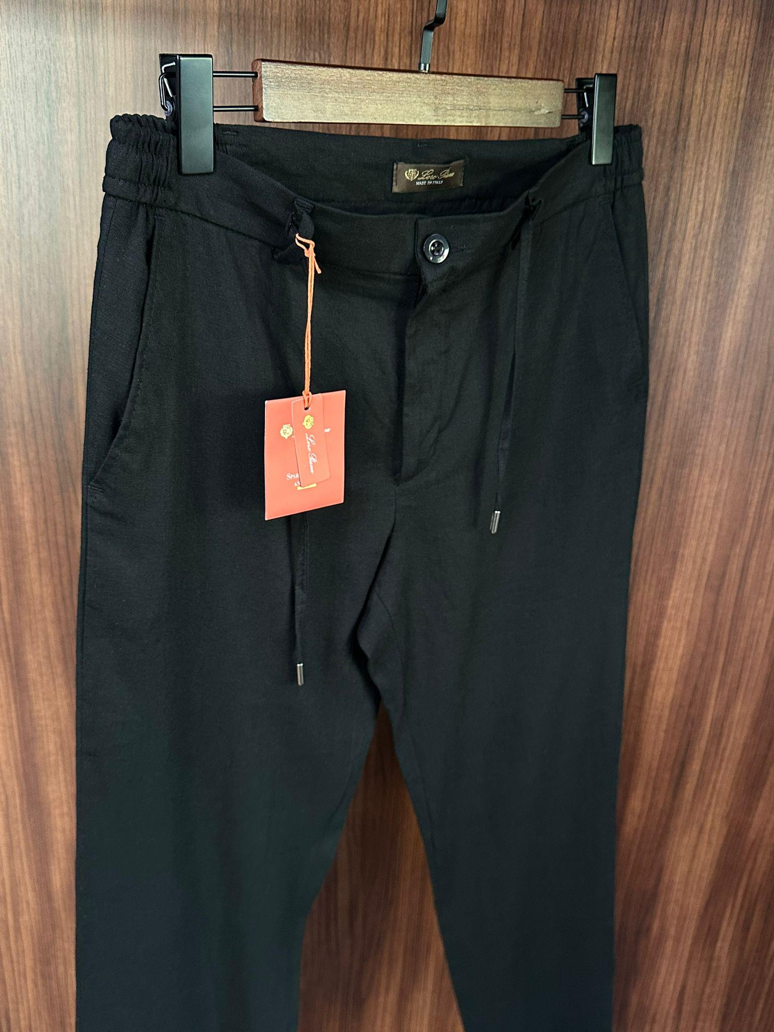 Beli Lastikli İpli Keten Pantolon