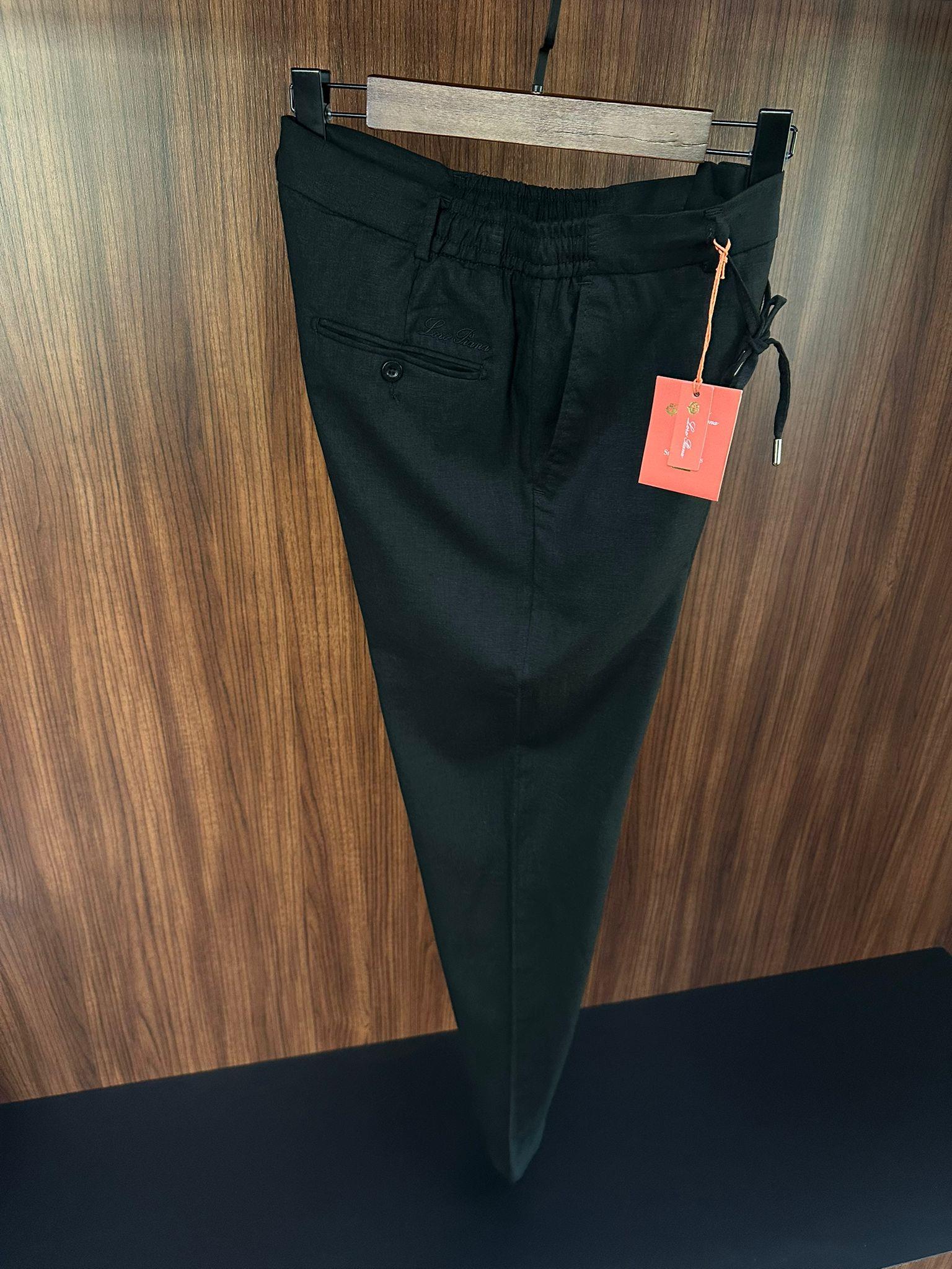 Beli Lastikli İpli Keten Pantolon