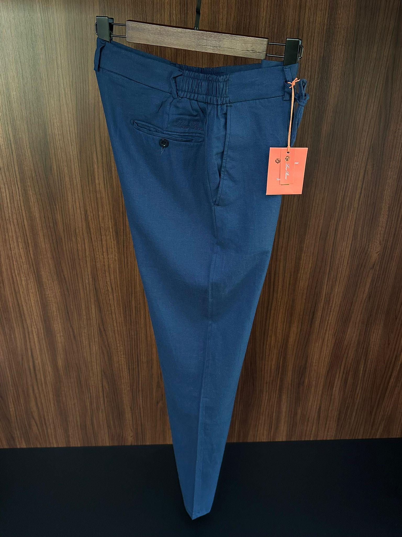 Beli Lastikli İpli Keten Pantolon