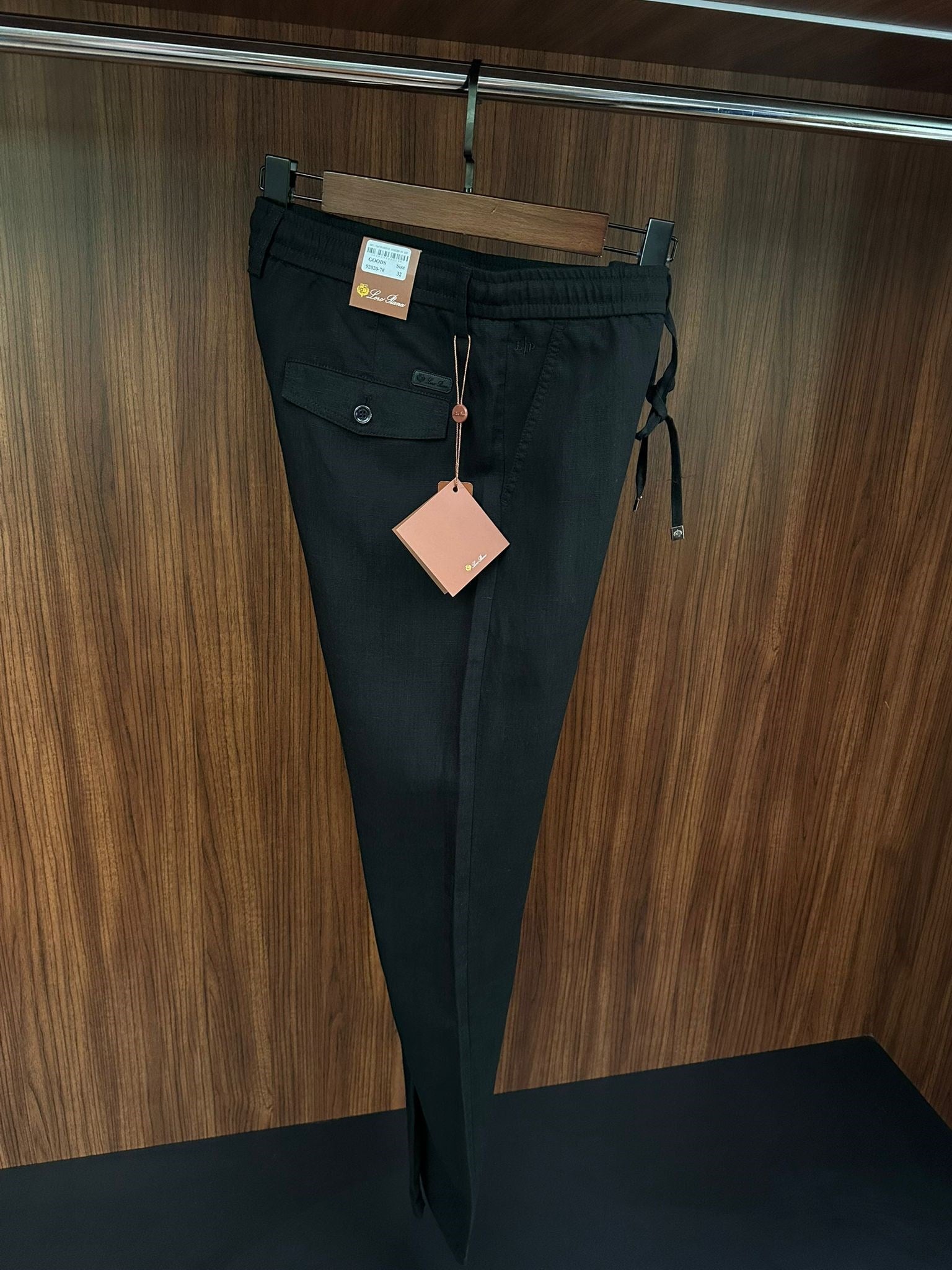 Deri Logolu Keten Jogger Pantolon