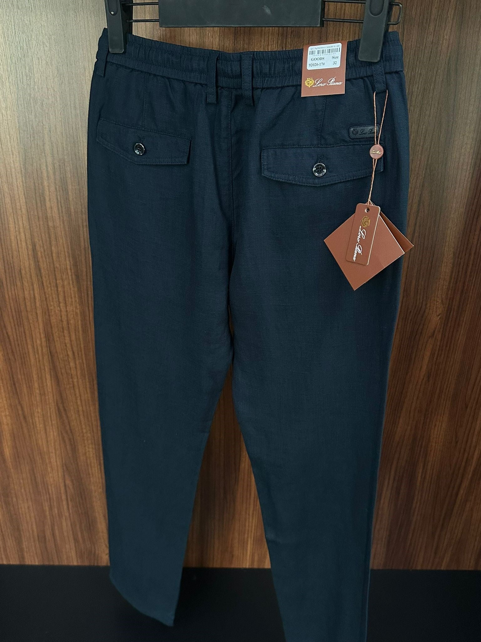 Deri Logolu Keten Jogger Pantolon