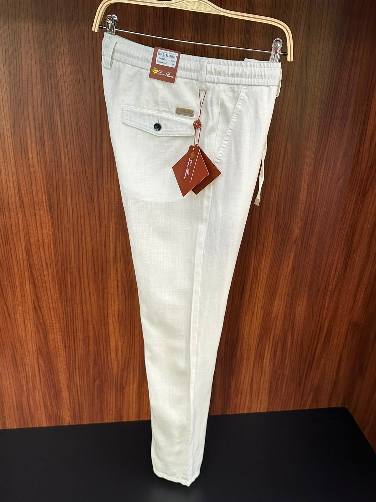 Nakış Logolu Keten Jogger Pantolon