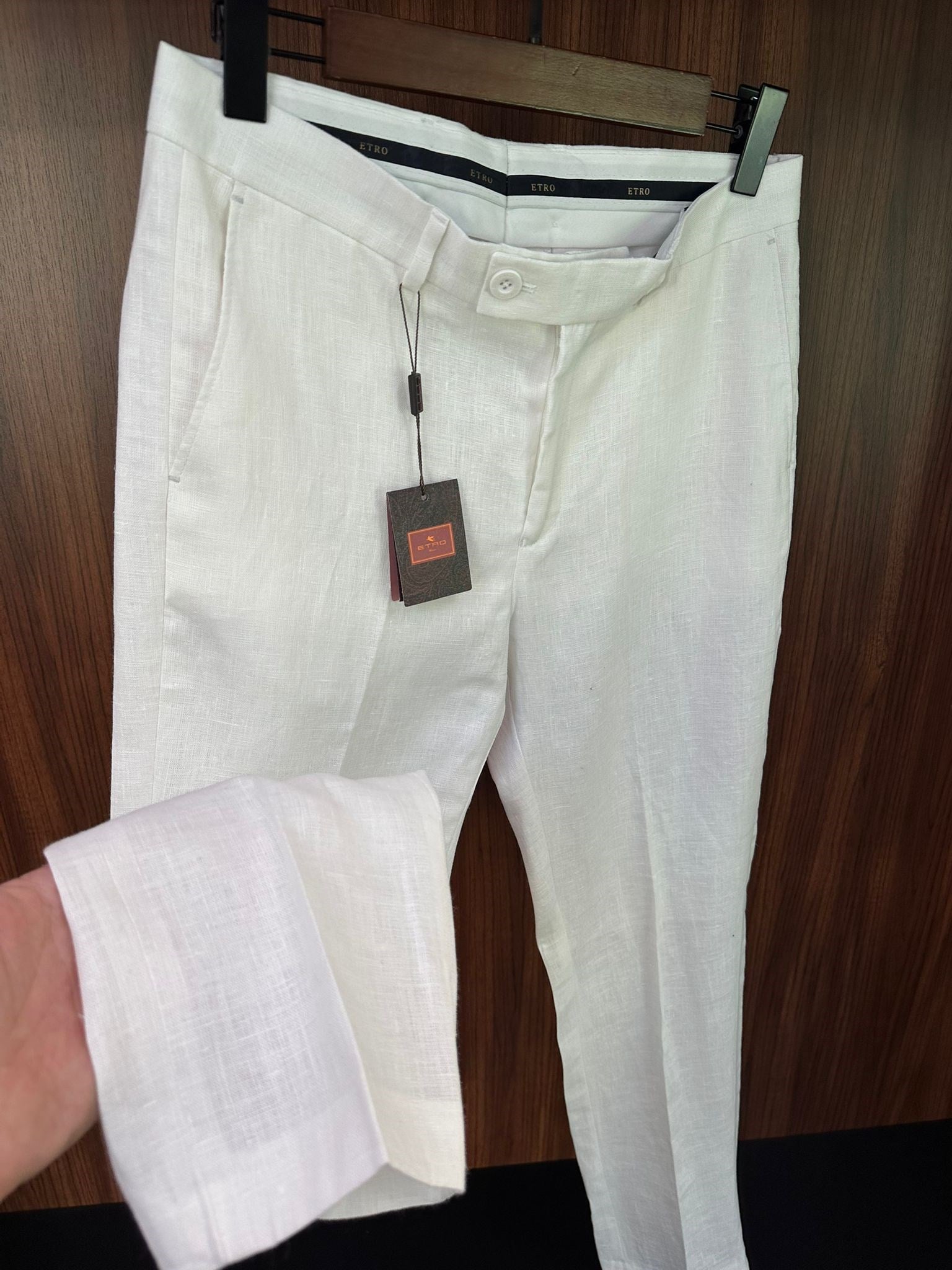 Nakış Logolu Keten Jogger Pantolon