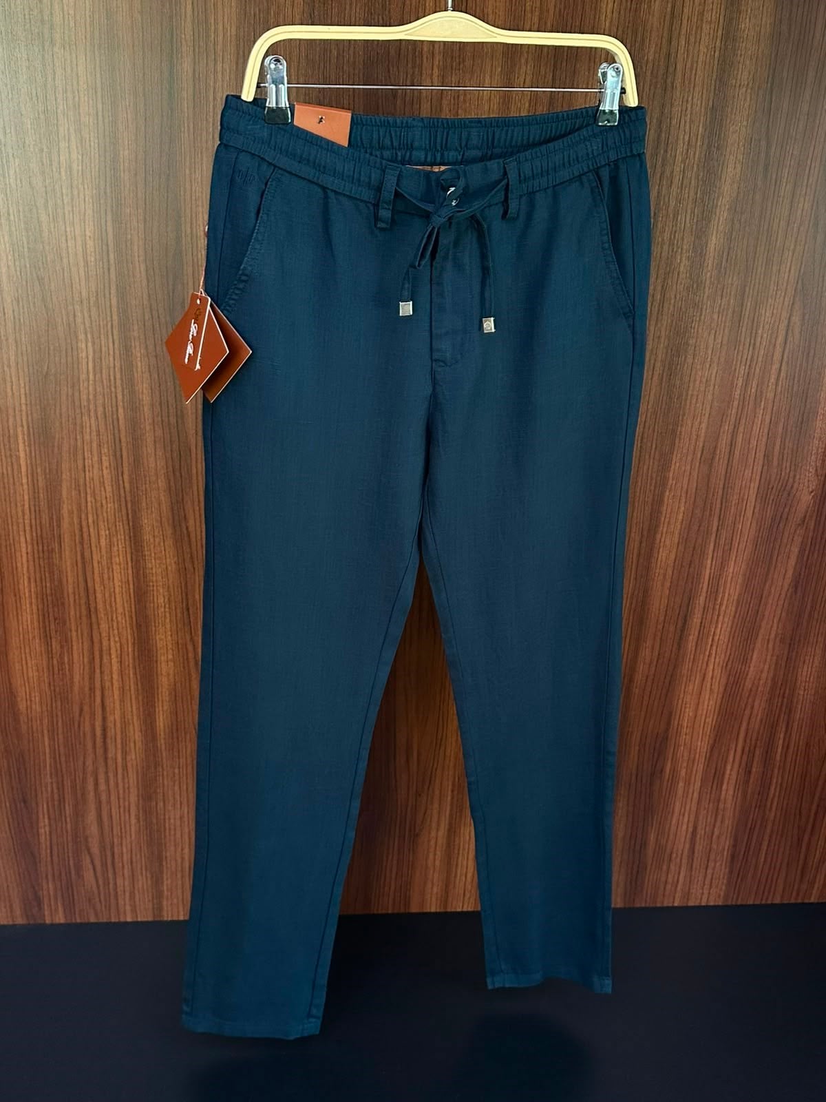 Nakış Logolu Keten Jogger Pantolon