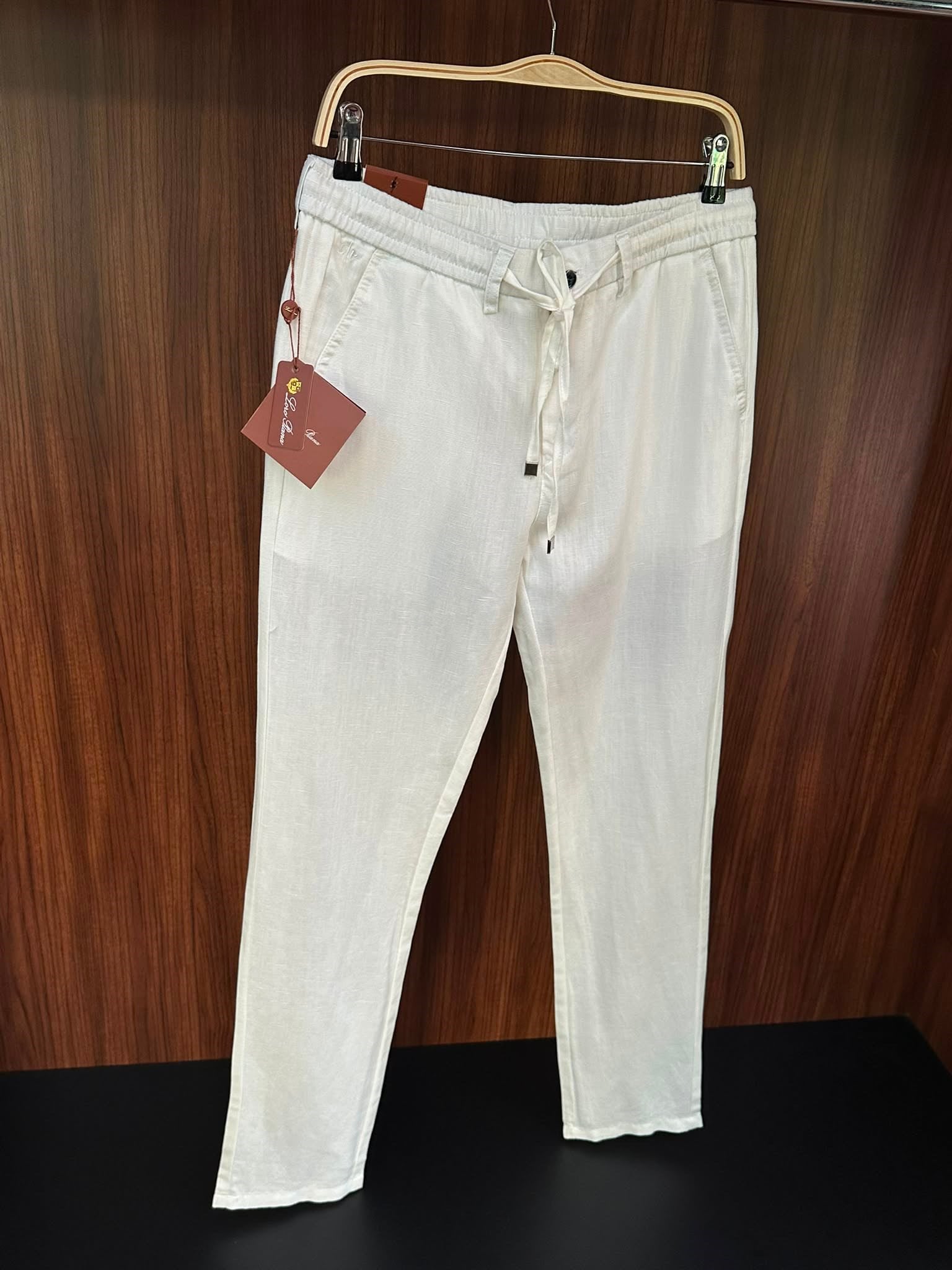 Nakış Logolu Keten Jogger Pantolon