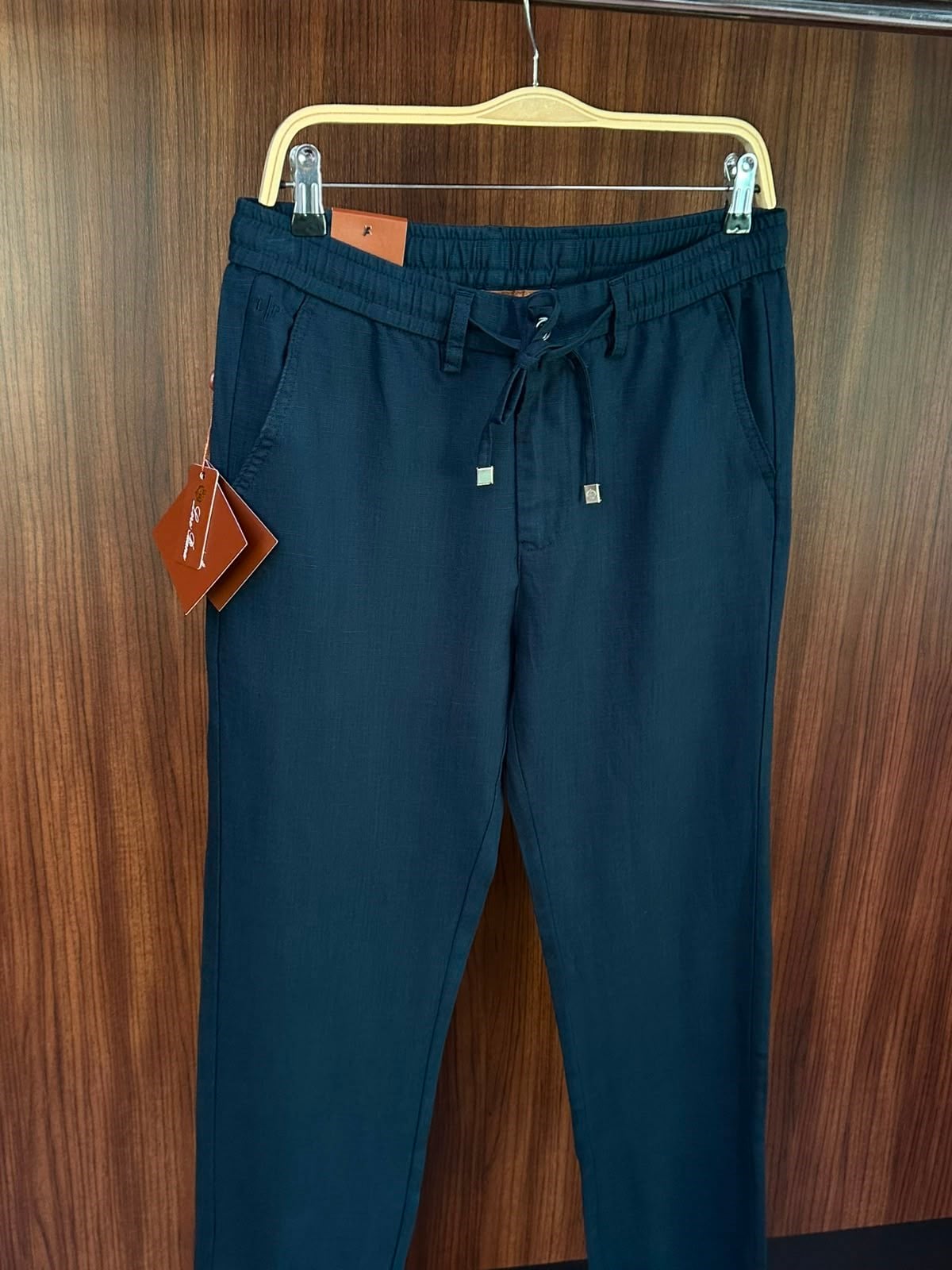 Nakış Logolu Keten Jogger Pantolon