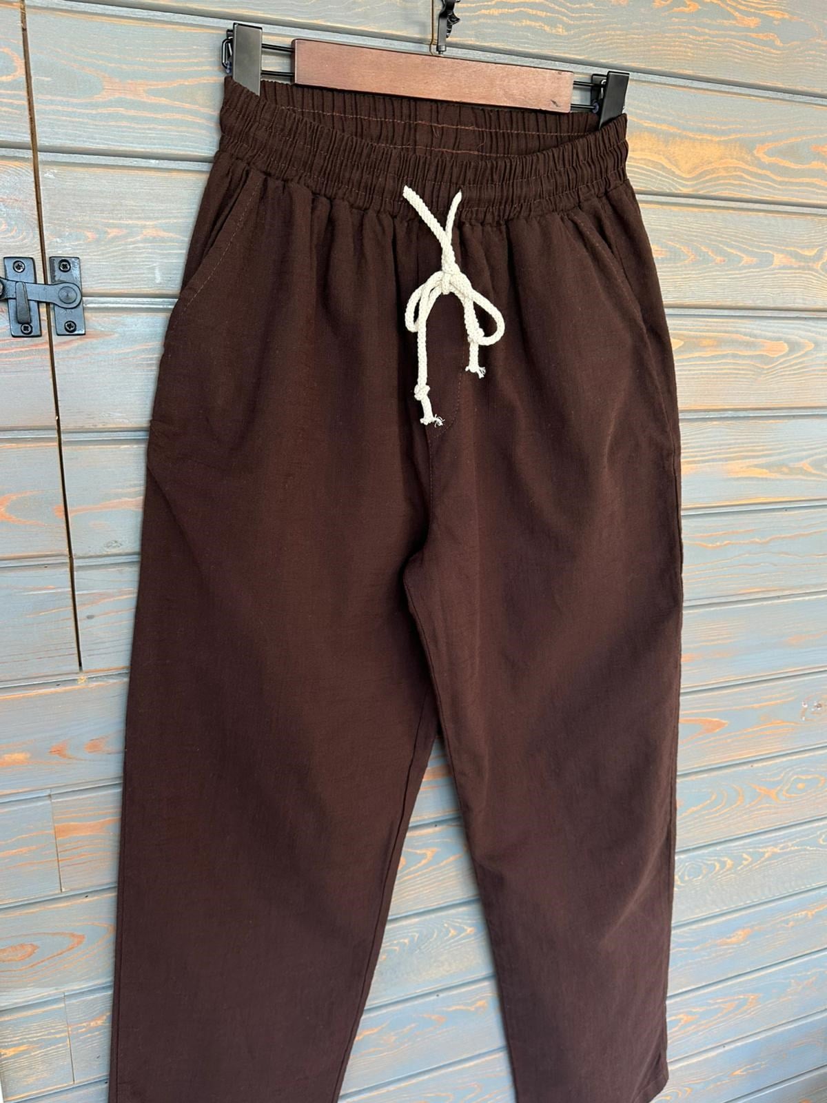 Pamuk Keten Baggy Pantolon