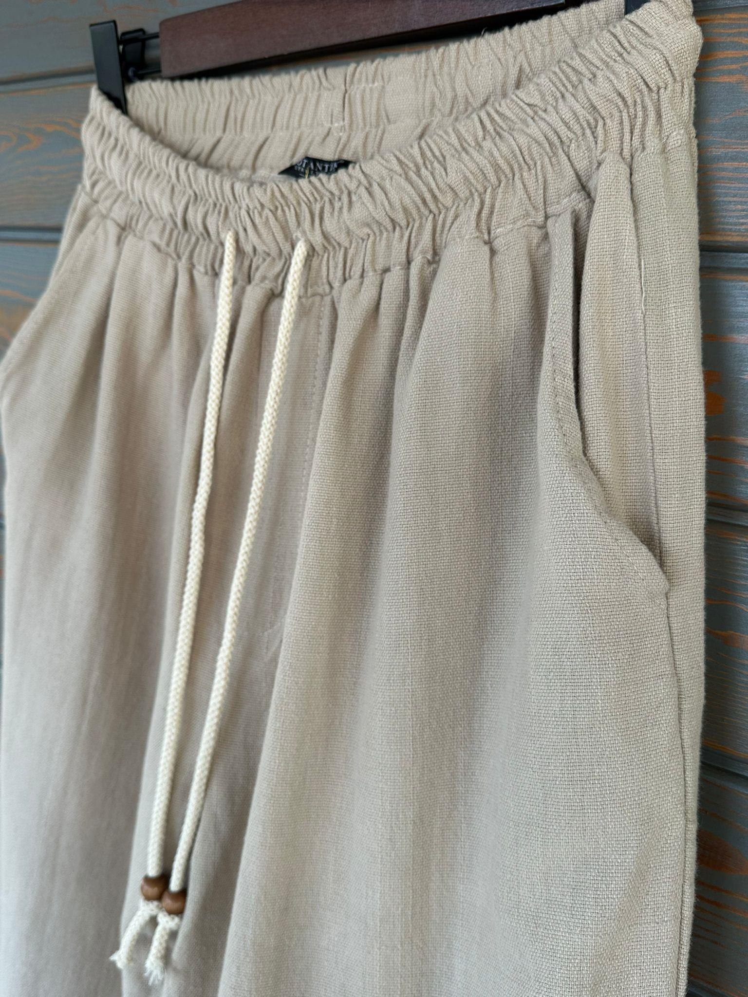 Pamuk Keten Baggy Pantolon