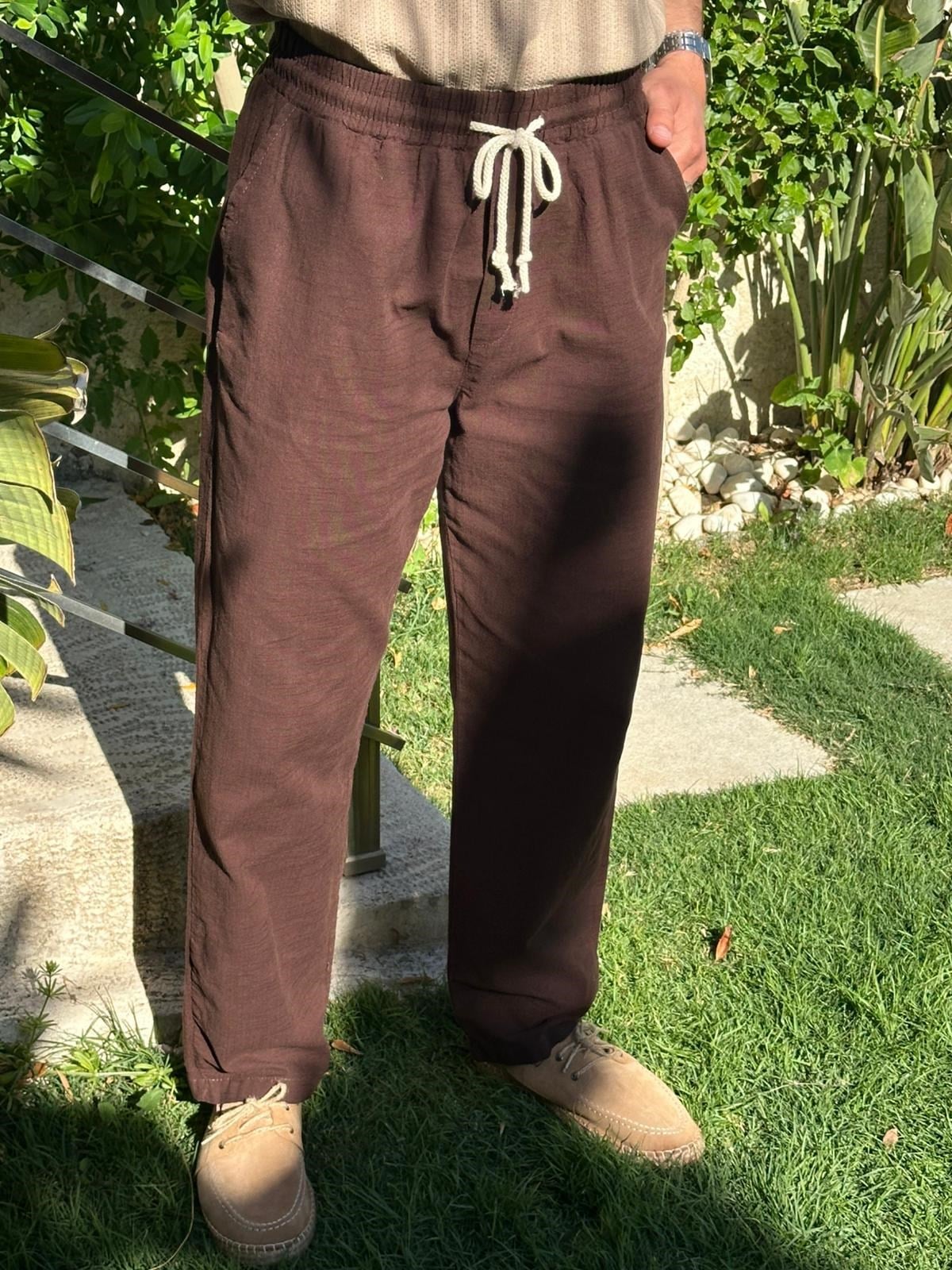 Pamuk Keten Baggy Pantolon