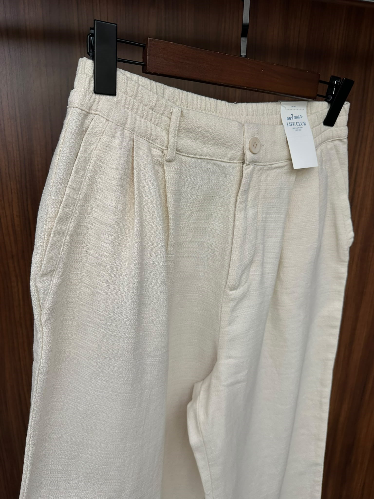 Pileli Keten Pantolon
