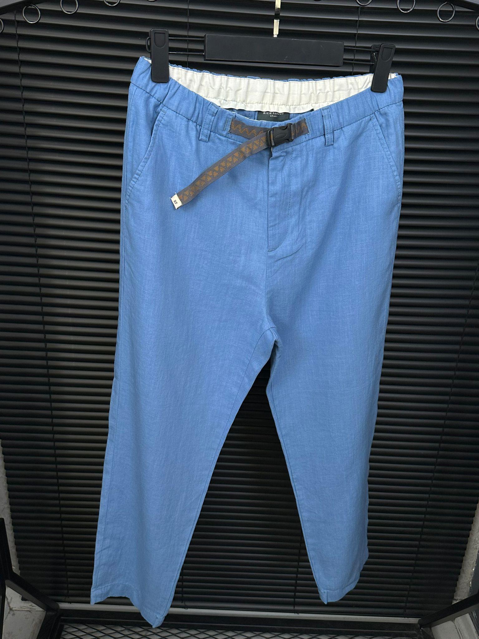 Beli Kemerli Lınen Kumaş Pantolon