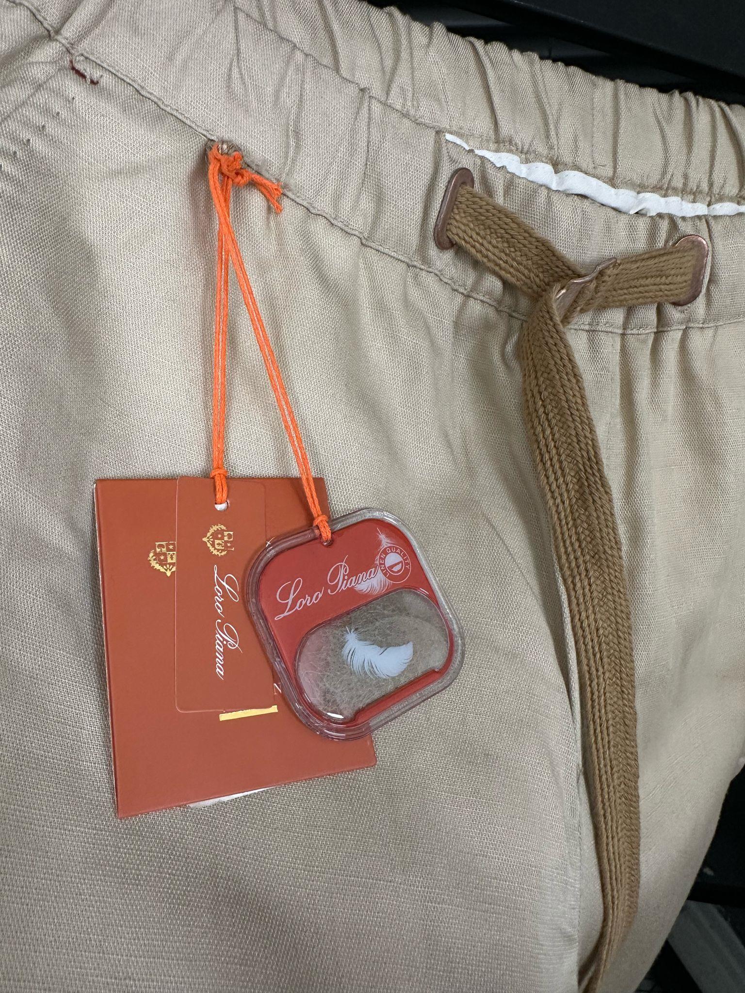 Halat Kemer Detaylı Keten Kumaş Pantolon