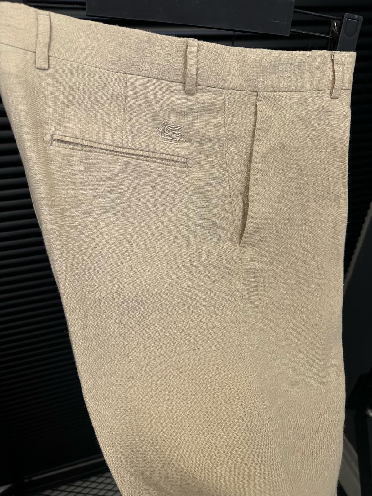 Tonaton Nakış Logolu Keten Şort