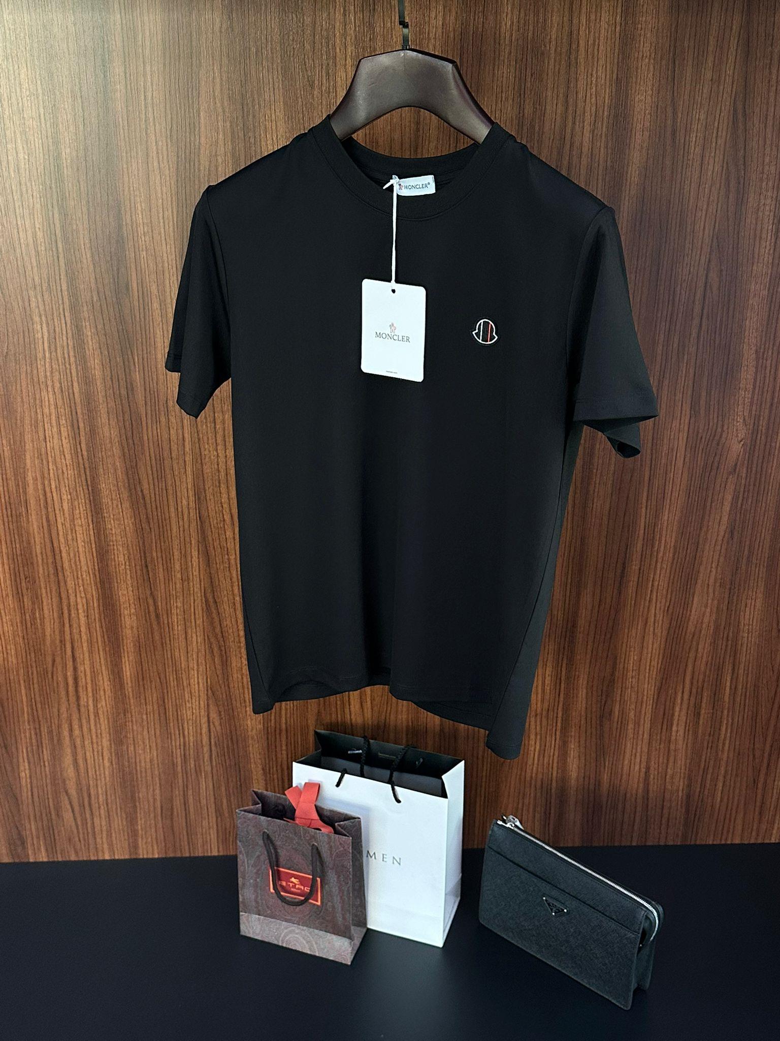 Göğüs Nakış Logolu Modal Kumaş T-Shirt