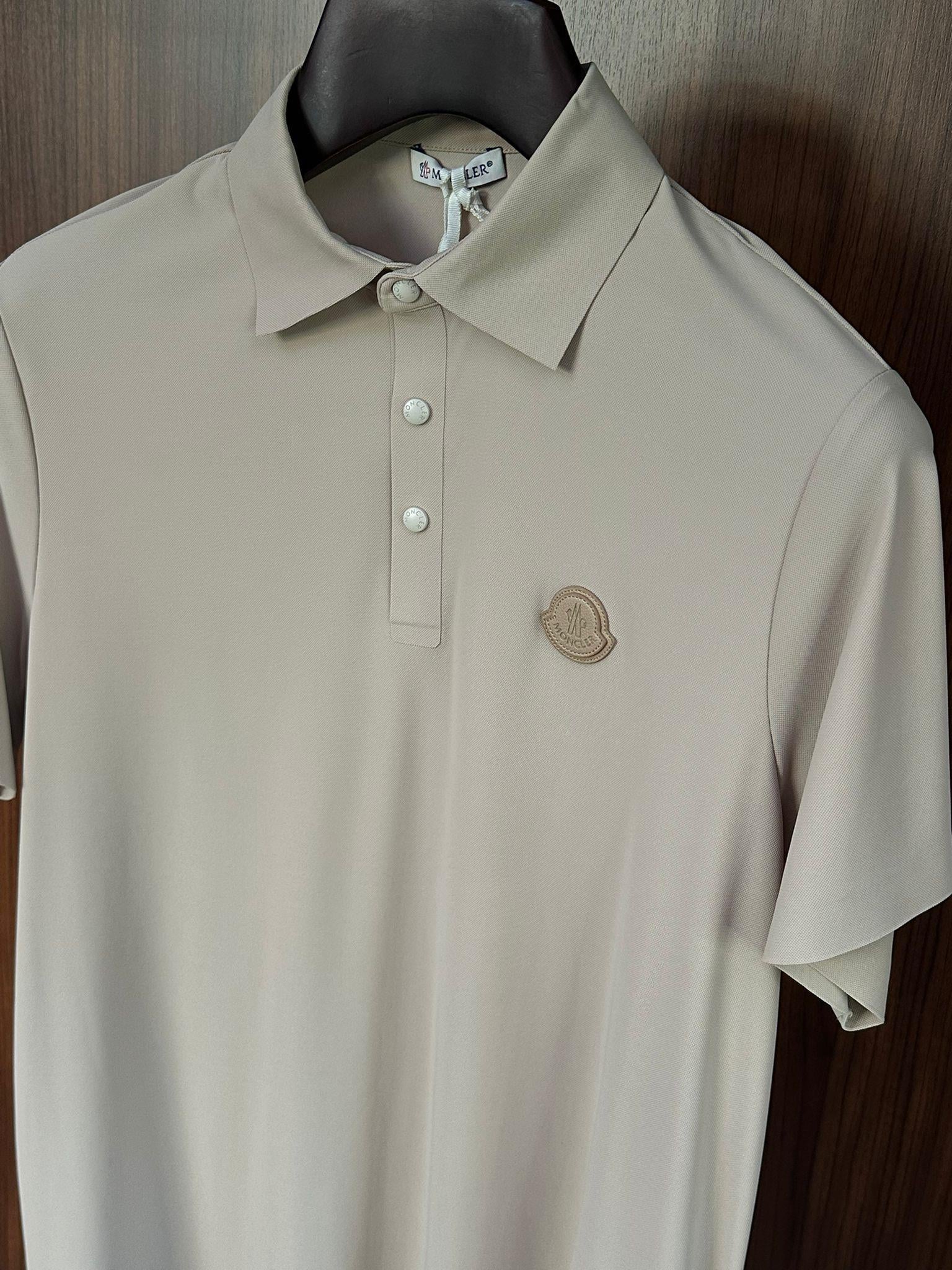 Tonaton Deri Marka Logolu Modal Kumaş Yakalı T-Shirt