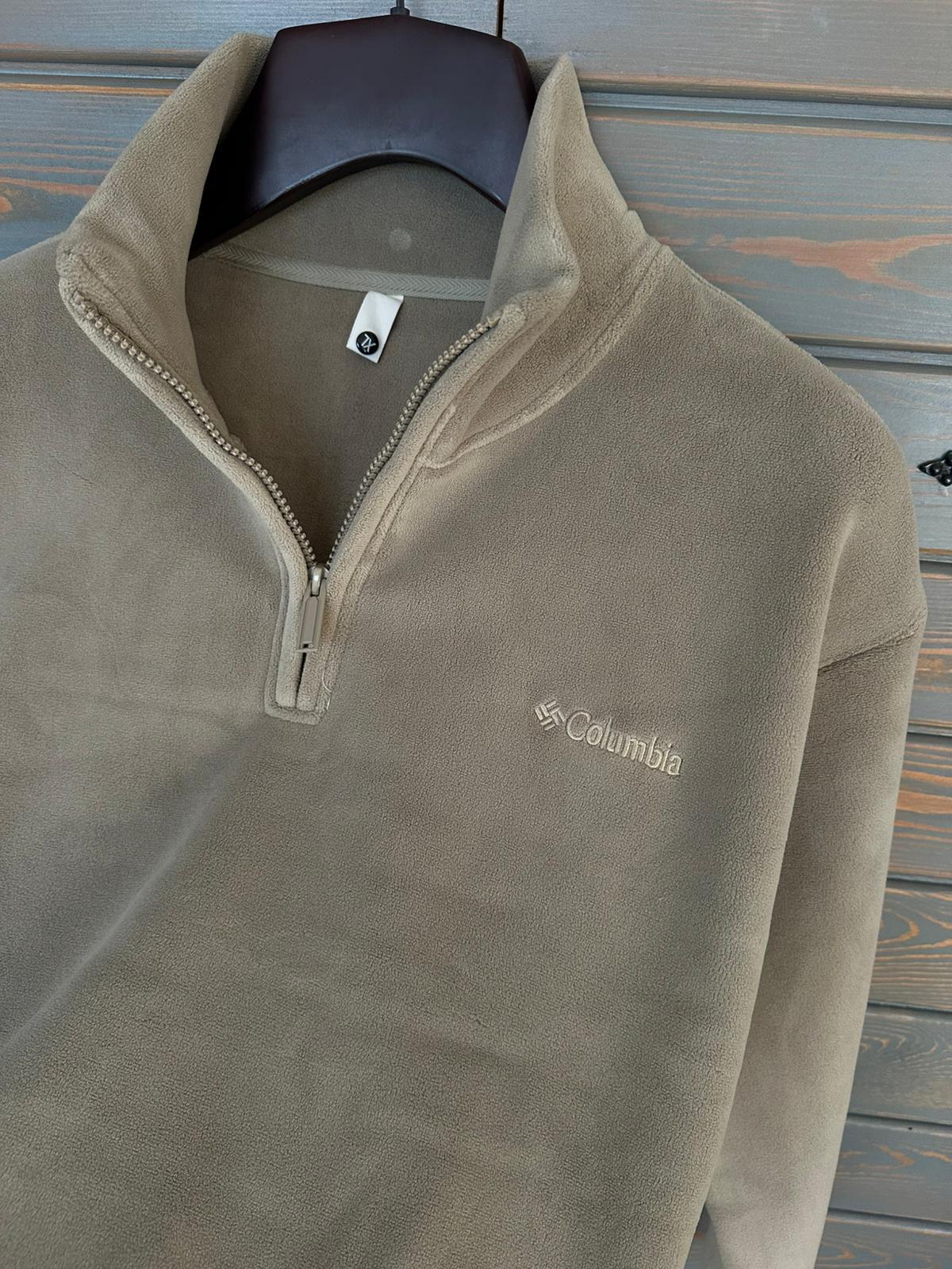 Yarım Fermuarlı Nakış Logolu Sweatshirt