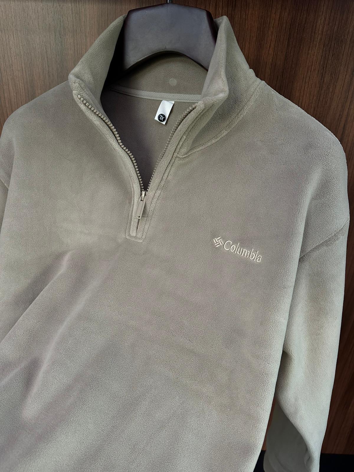 Yarım Fermuarlı Nakış Logolu Sweatshirt