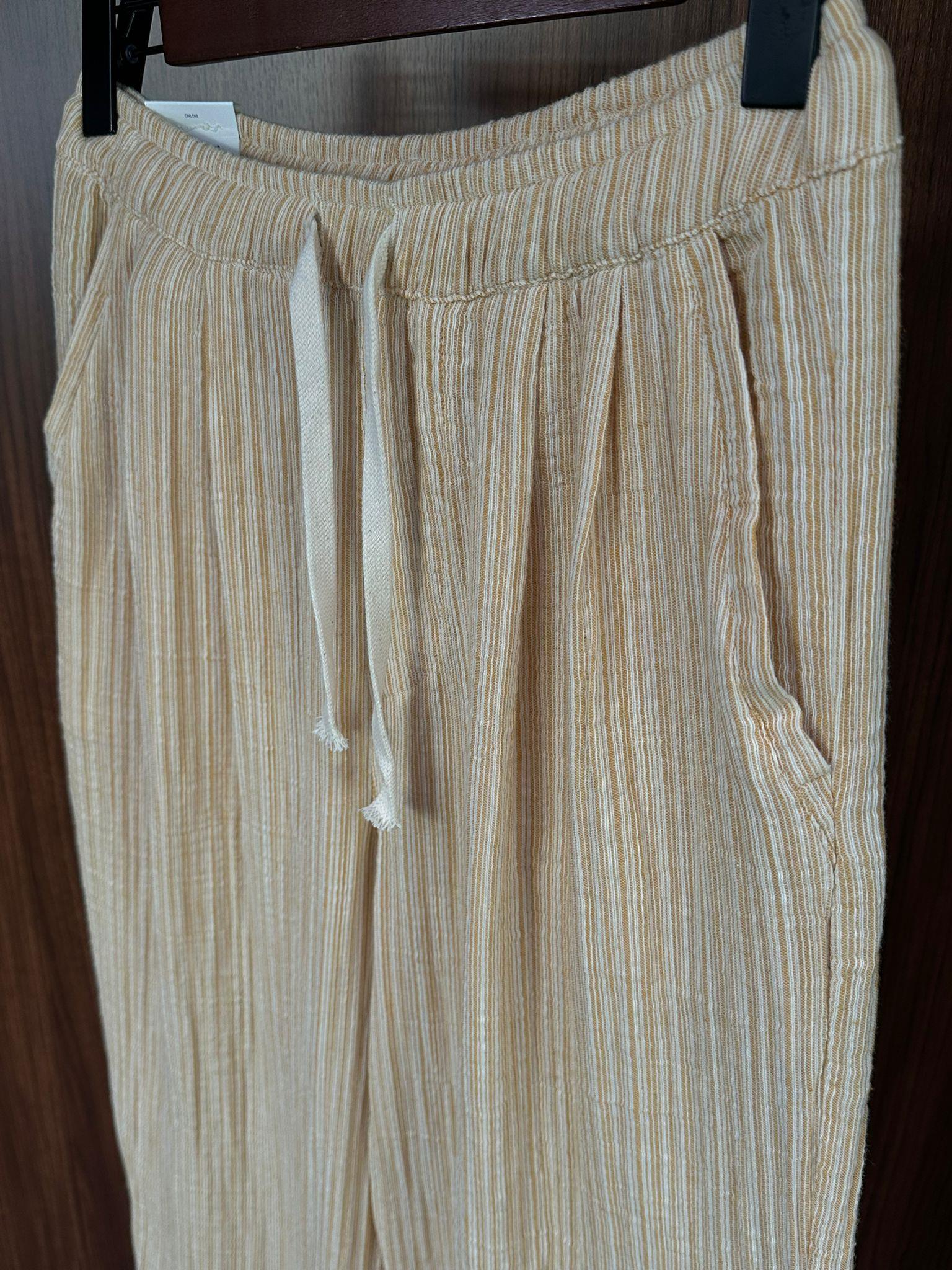 Krabi Müslin Kumaş Çizgili Pantolon