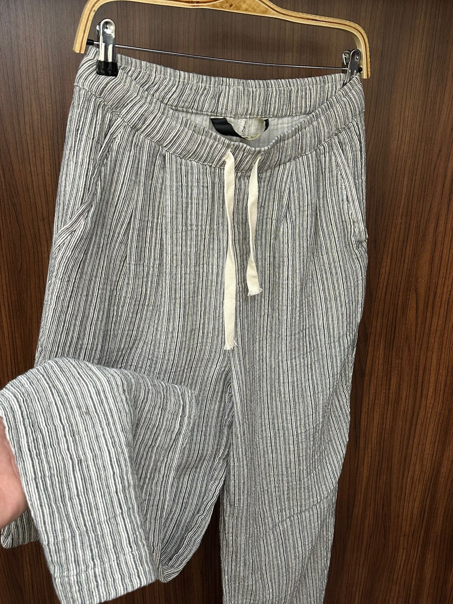 Krabi Müslin Kumaş Çizgili Pantolon