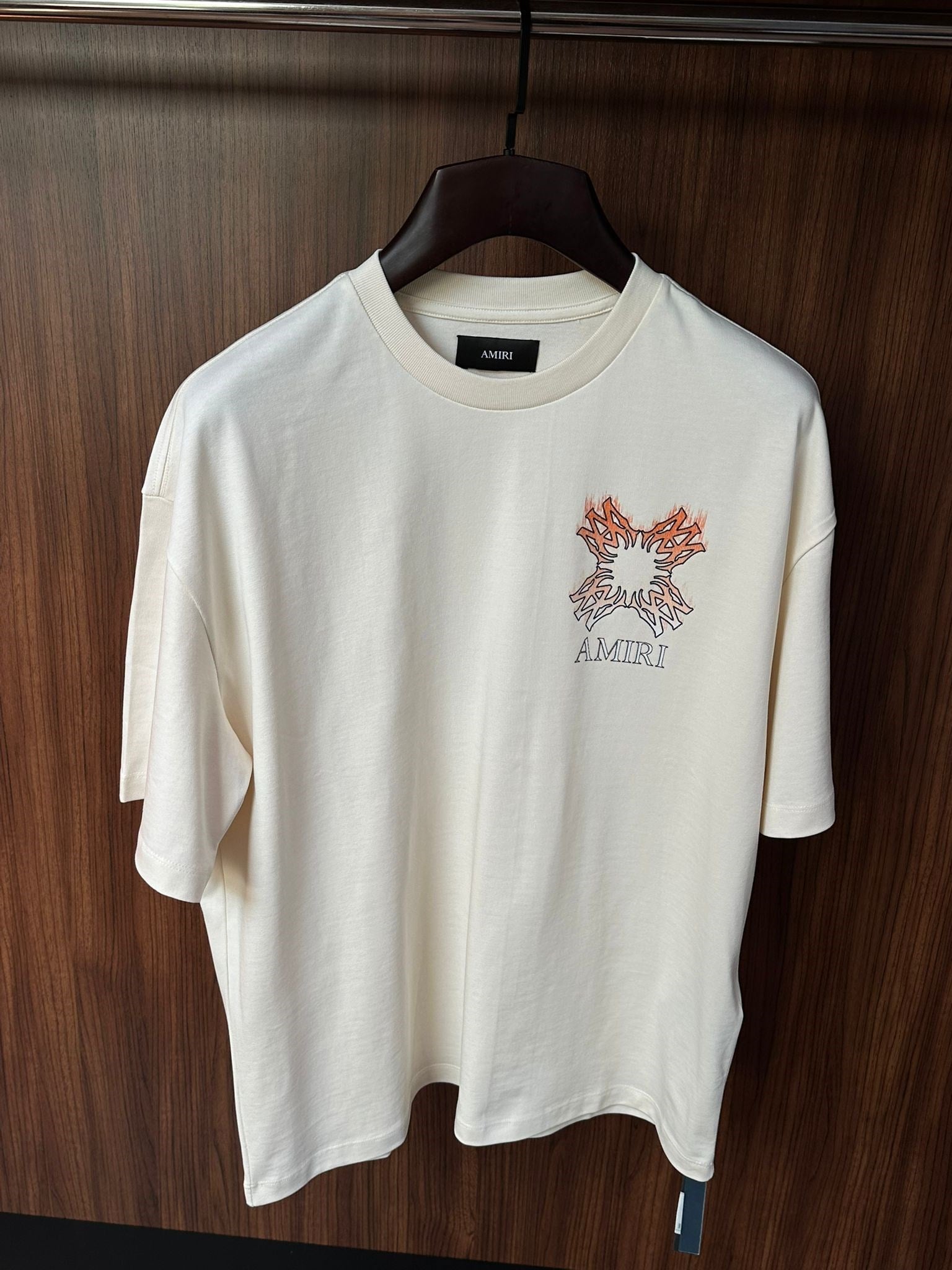 Ma Quad Flames Logo Print Oversize T-Shirt