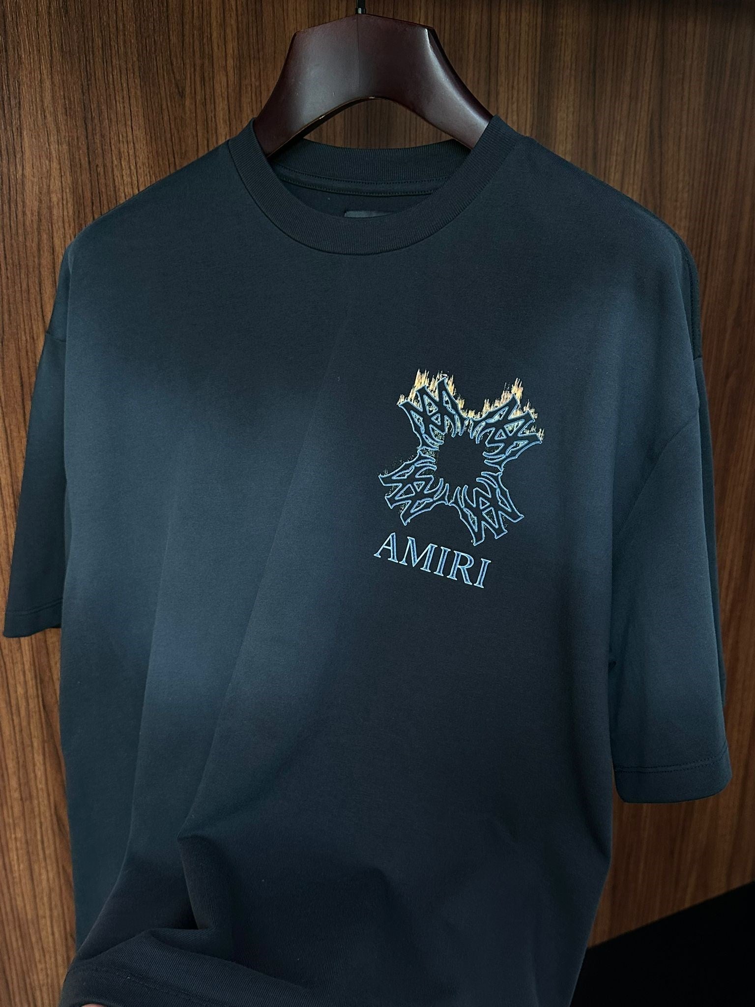 Ma Quad Flames Logo Print Oversize T-Shirt