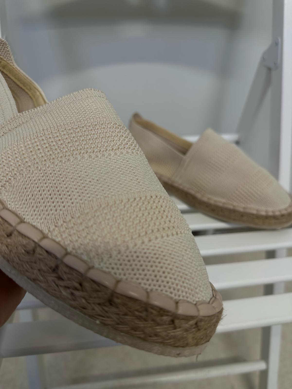 Hasır Taban Keten Espadril