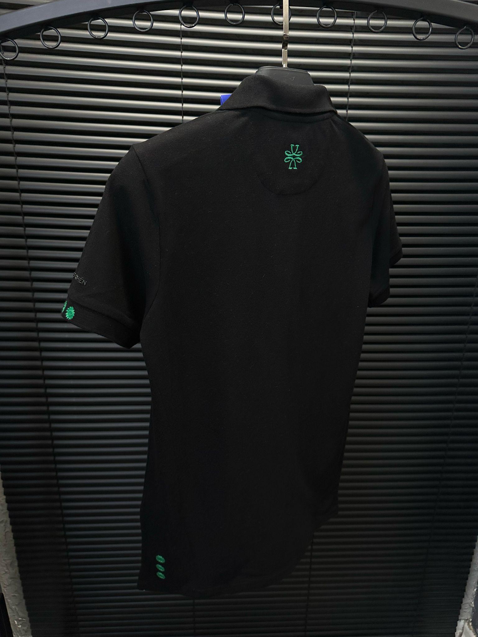 Nakış Logolu Kol Detaylı Yakalı T-Shirt