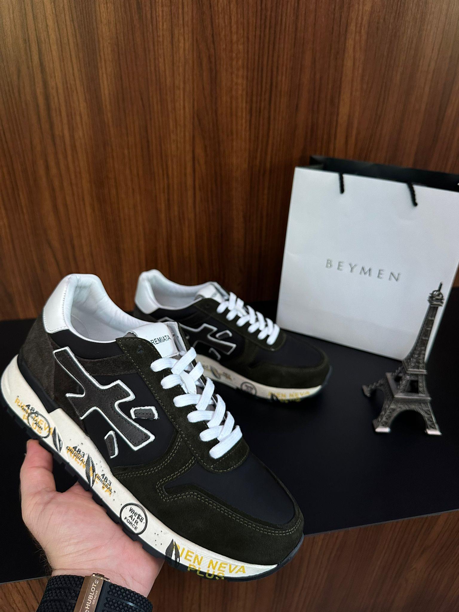 %100 Deri Saten Erkek Sneaker