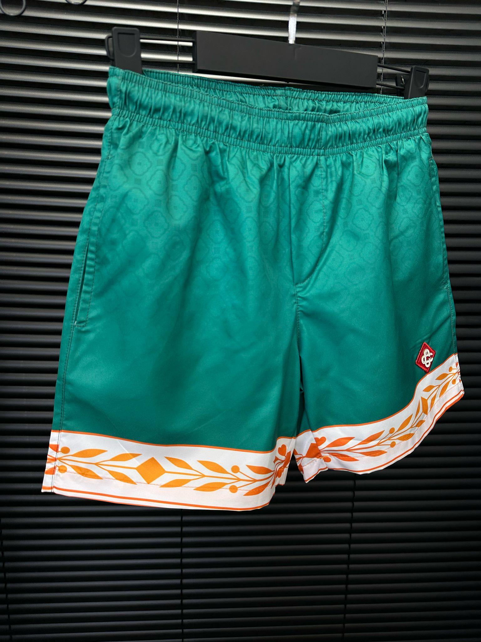 Nakış Logolu Desenli Şort Mayo