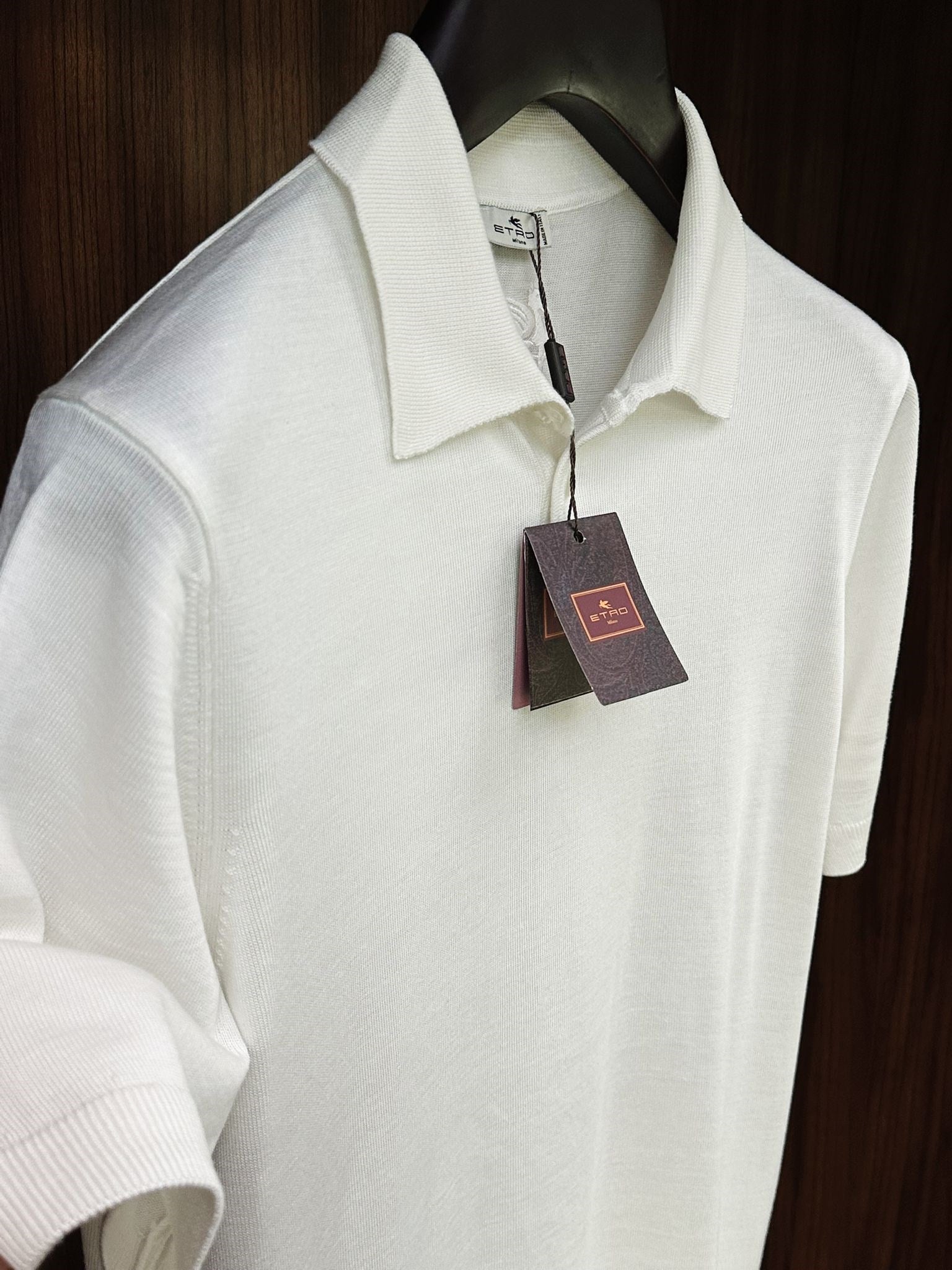 Ense Nakış Logolu Yakalı Triko T-Shirt