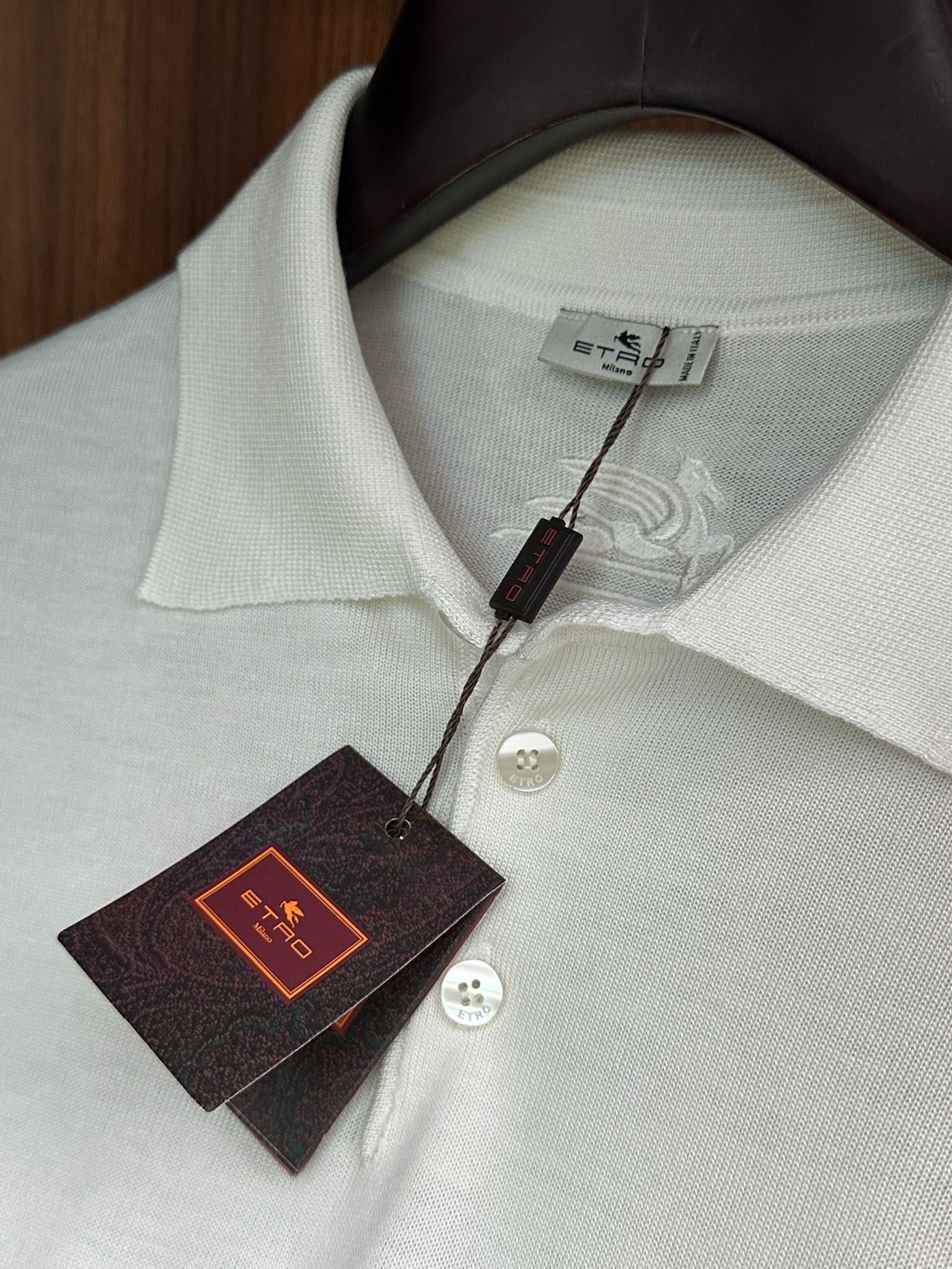 Ense Nakış Logolu Yakalı Triko T-Shirt