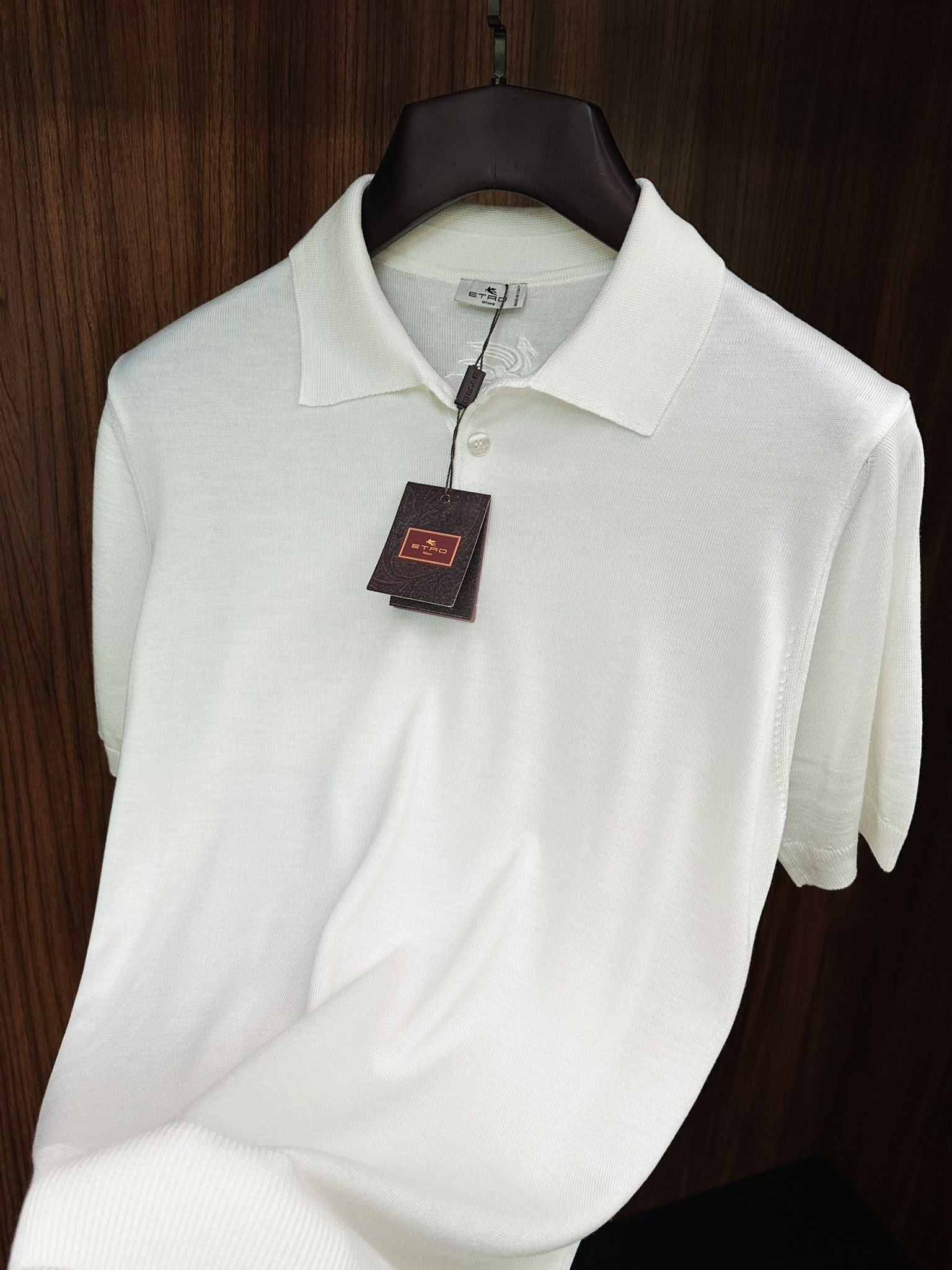 Ense Nakış Logolu Yakalı Triko T-Shirt