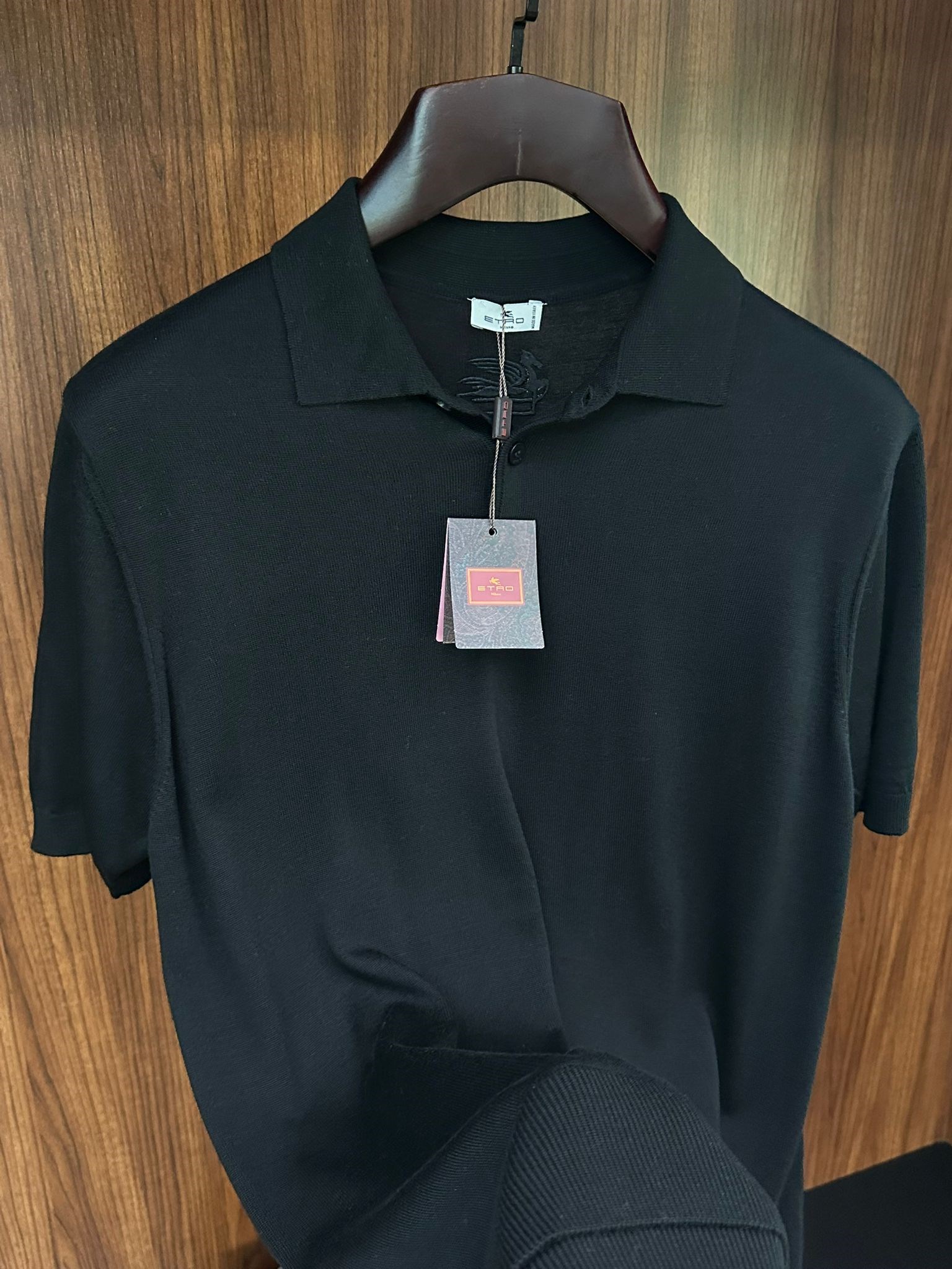 Ense Nakış Logolu Yakalı Triko T-Shirt