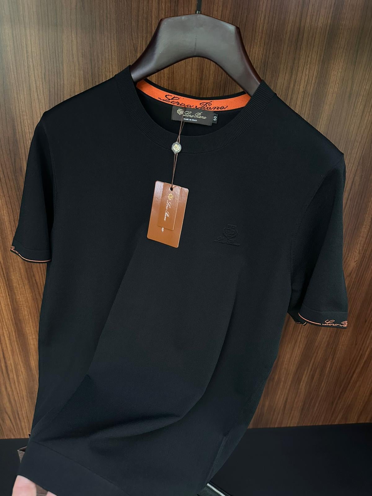 Göğüs Kabartma Logolu Triko T-Shirt