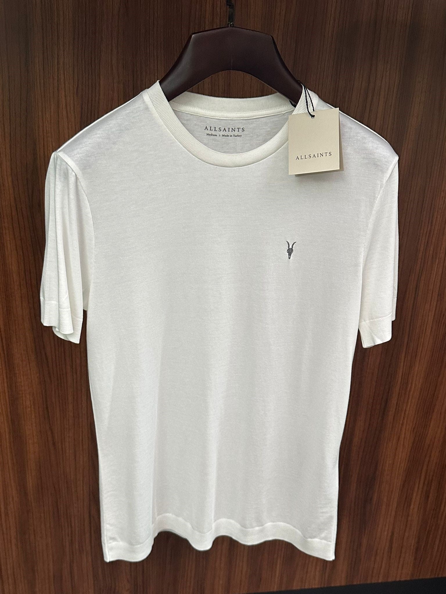 Nakış Logolu Bisiklet Yaka Triko T-Shirt