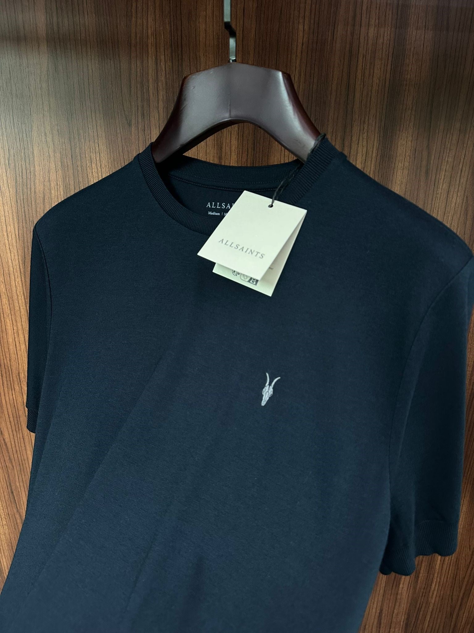 Nakış Logolu Bisiklet Yaka Triko T-Shirt