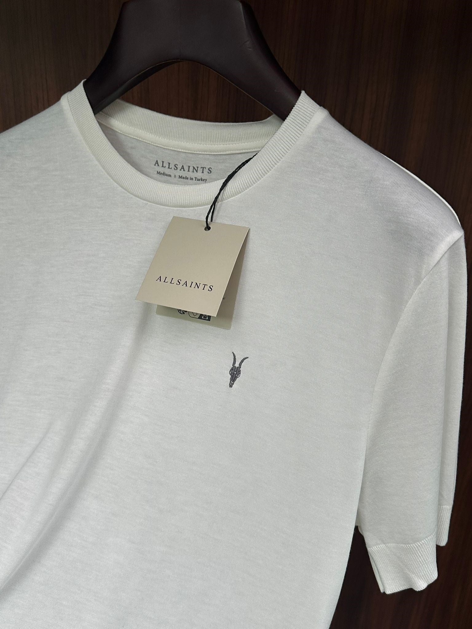 Nakış Logolu Bisiklet Yaka Triko T-Shirt